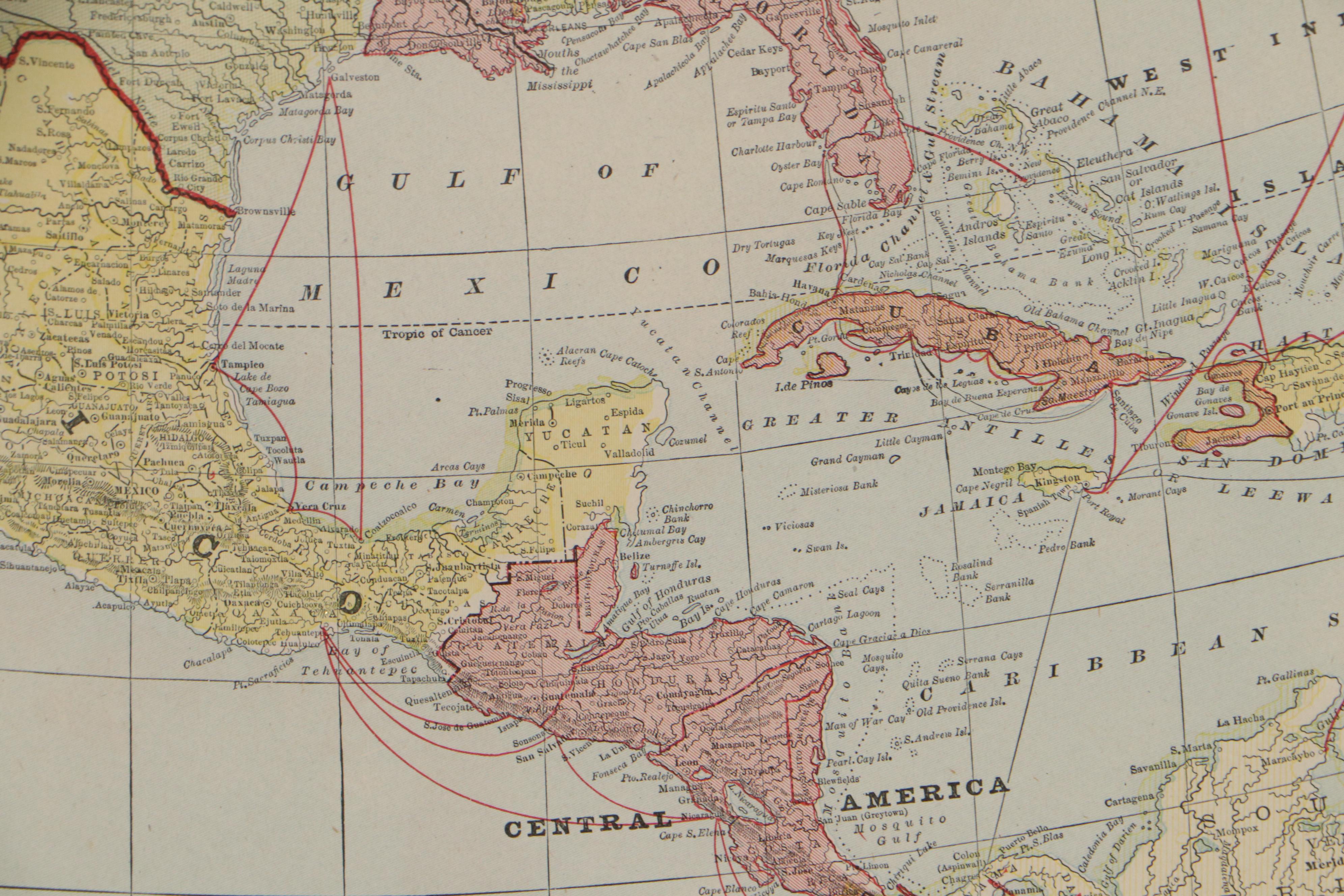Copperplate Engraving of North America