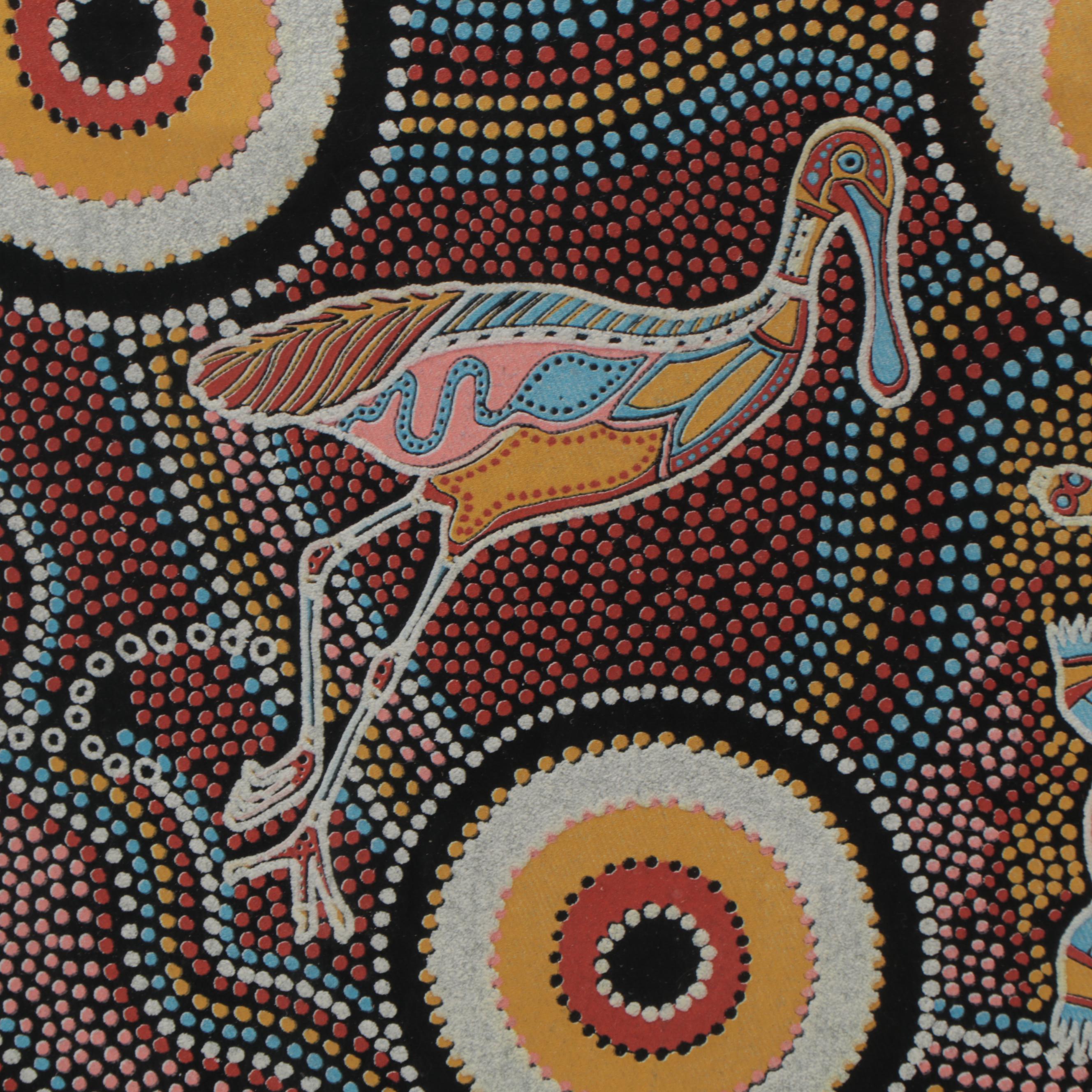 Norbett Lynch Kngwarreye Acrylic Painting "Ngwarle Unty (Flow of Honey)"