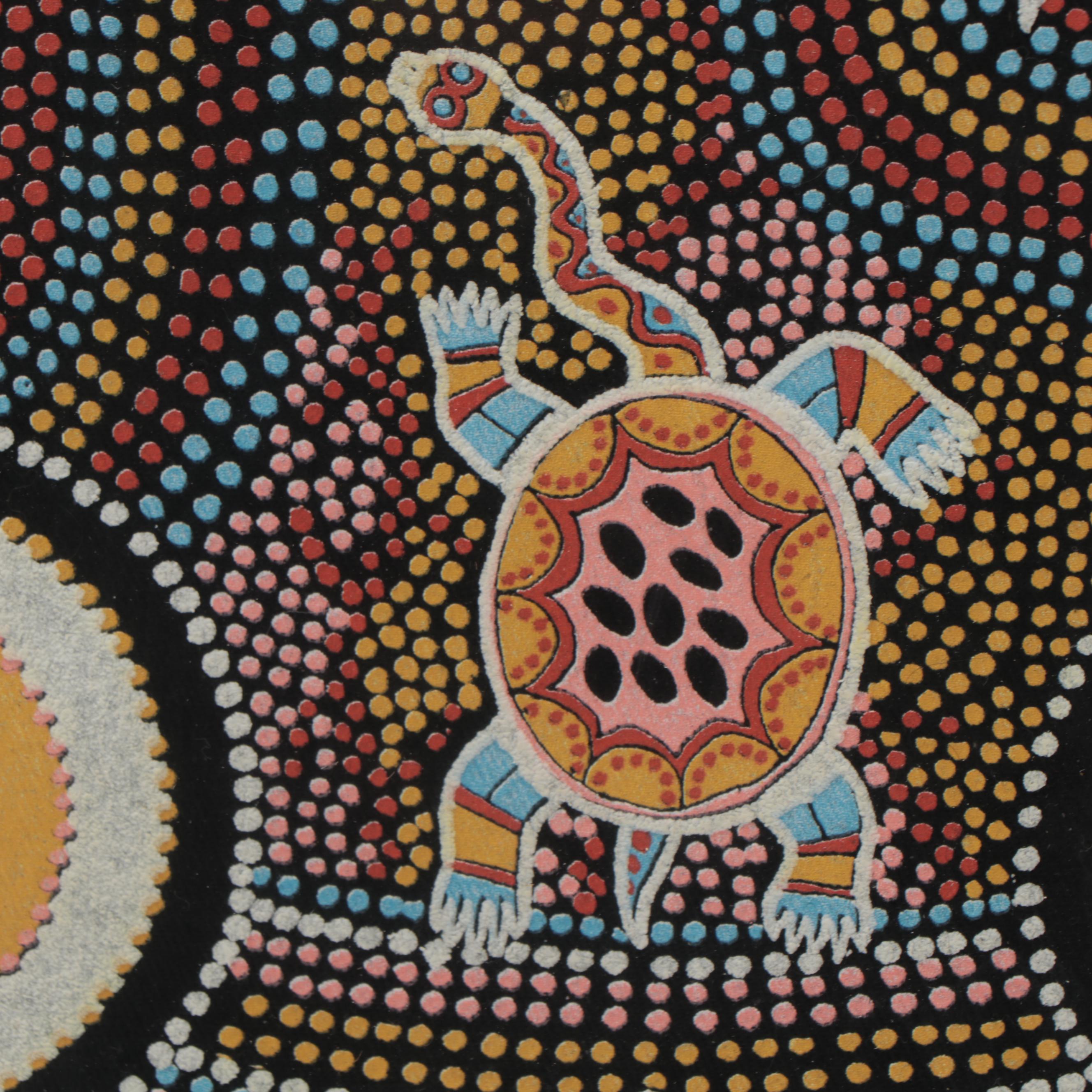 Norbett Lynch Kngwarreye Acrylic Painting "Ngwarle Unty (Flow of Honey)"