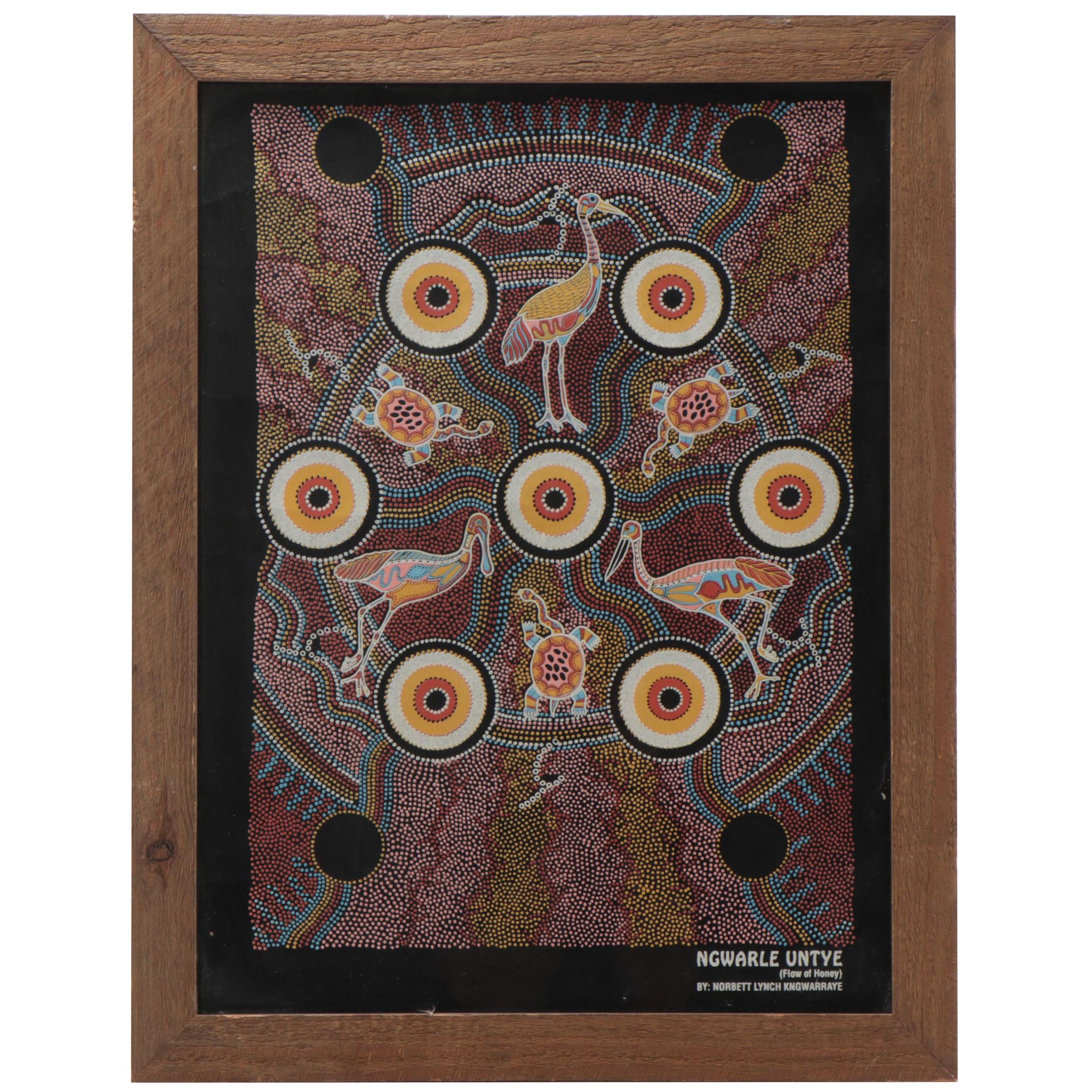 Norbett Lynch Kngwarreye Acrylic Painting "Ngwarle Unty (Flow of Honey)"