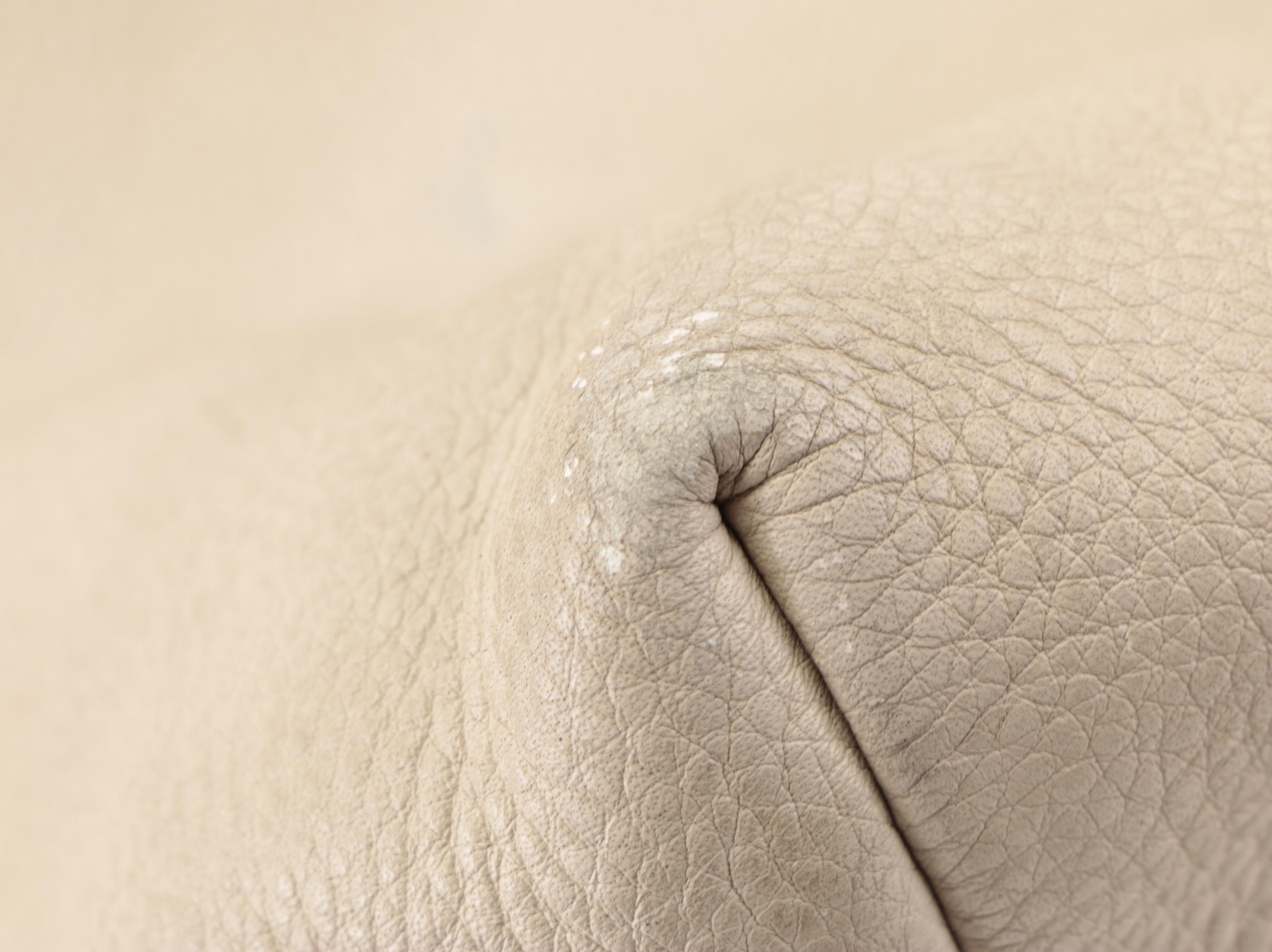 Prada Large Two-Way Shopper Tote in Beige Pebbled Leather