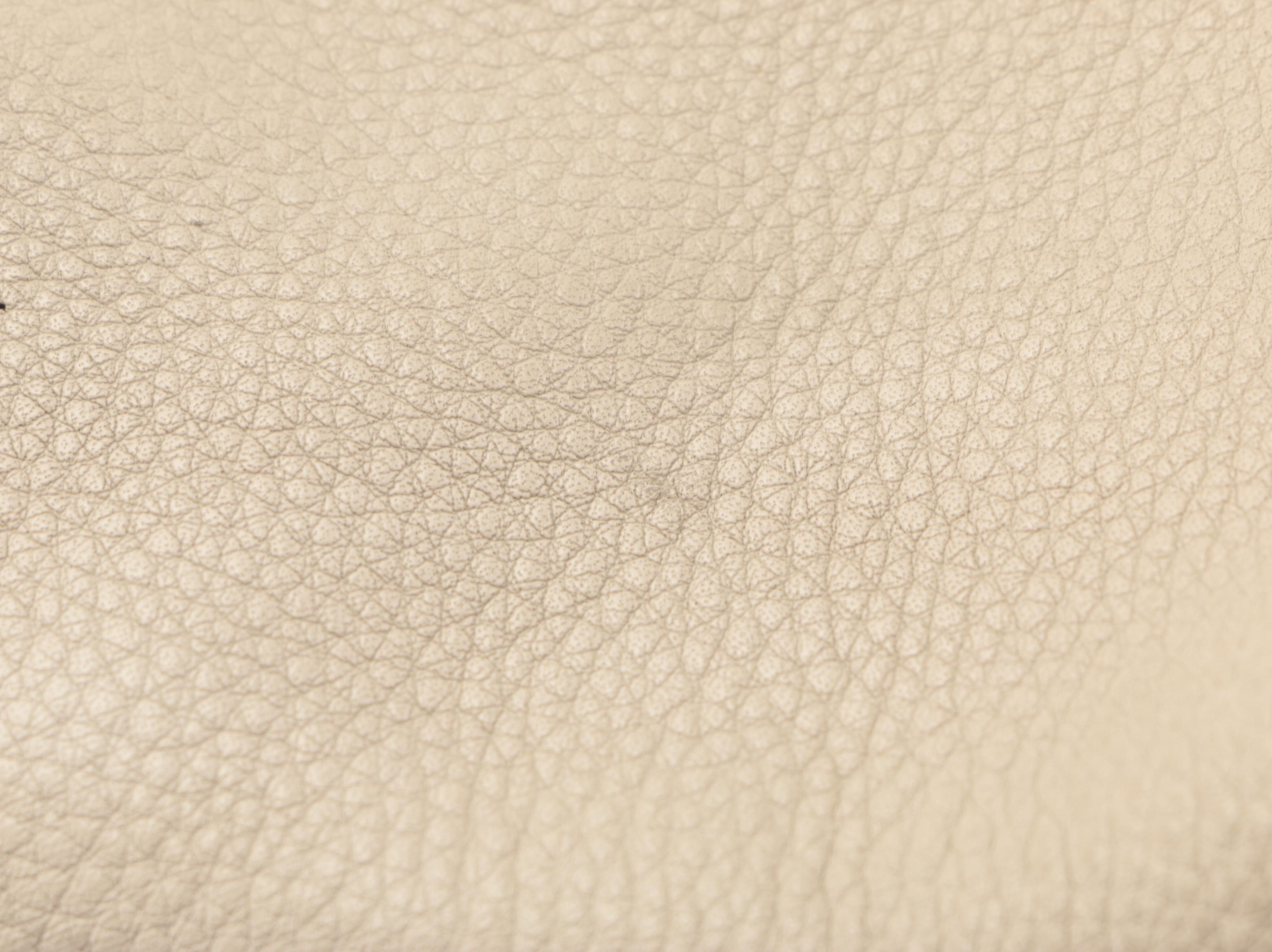 Prada Large Two-Way Shopper Tote in Beige Pebbled Leather