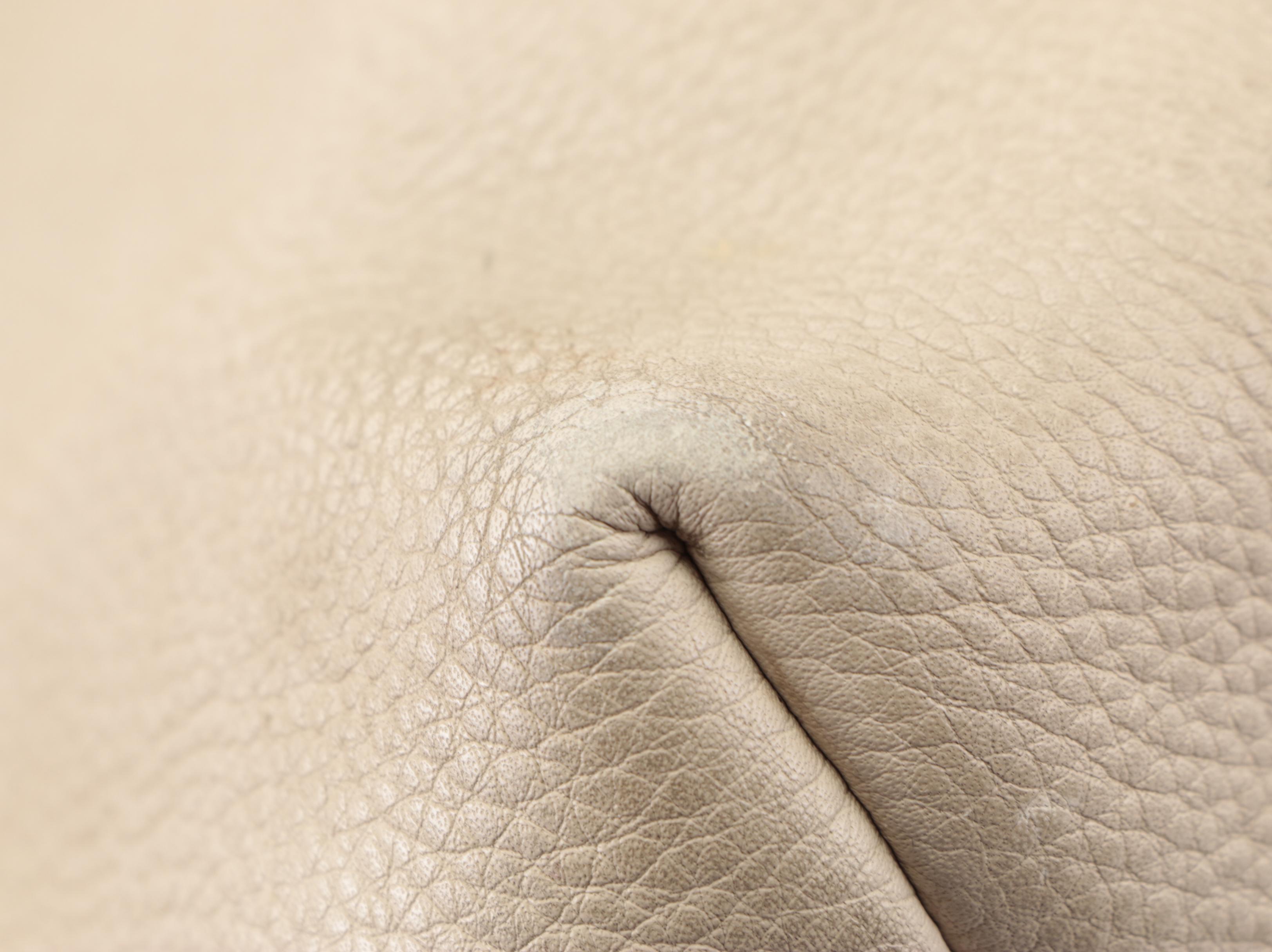 Prada Large Two-Way Shopper Tote in Beige Pebbled Leather