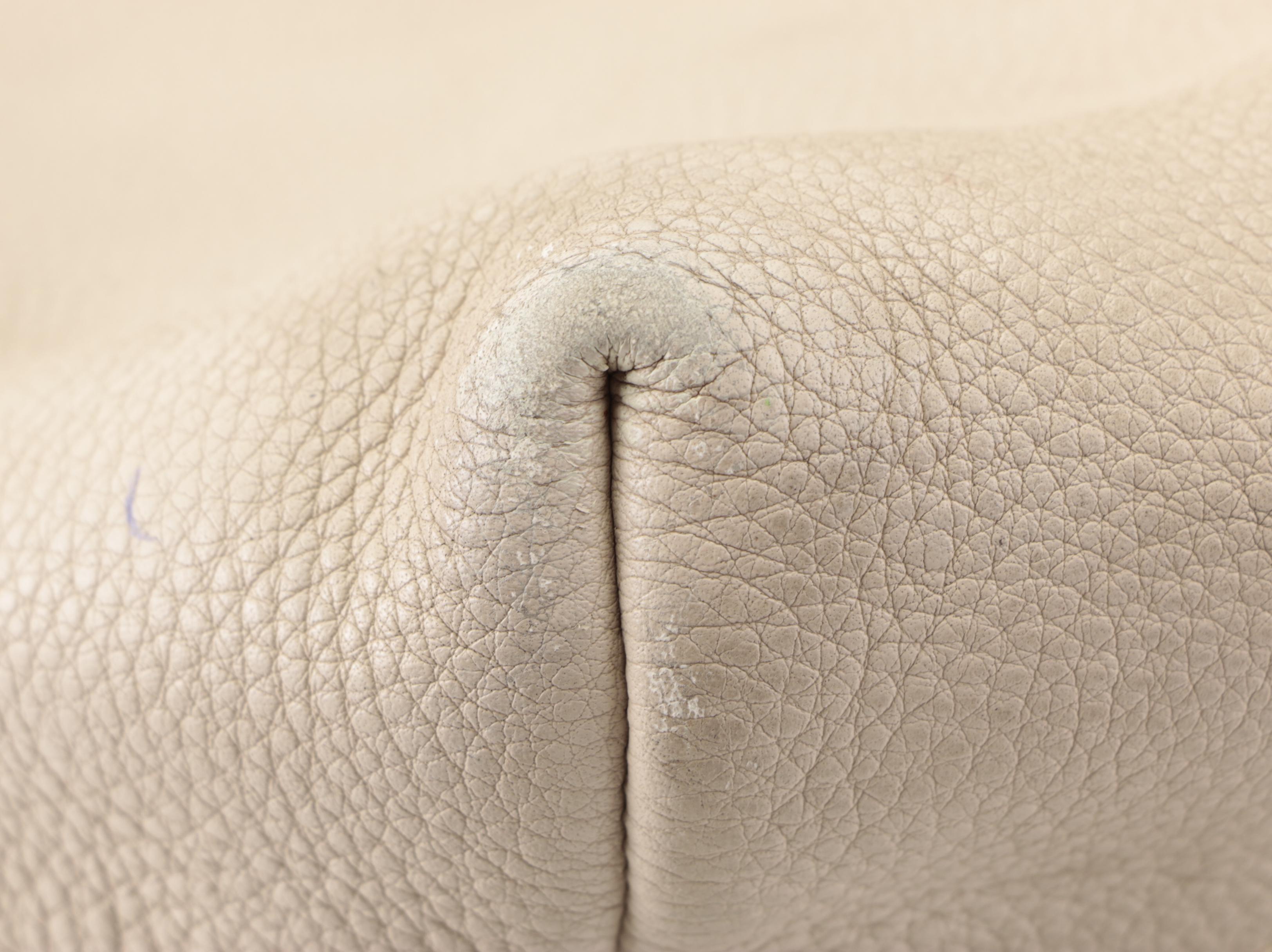 Prada Large Two-Way Shopper Tote in Beige Pebbled Leather