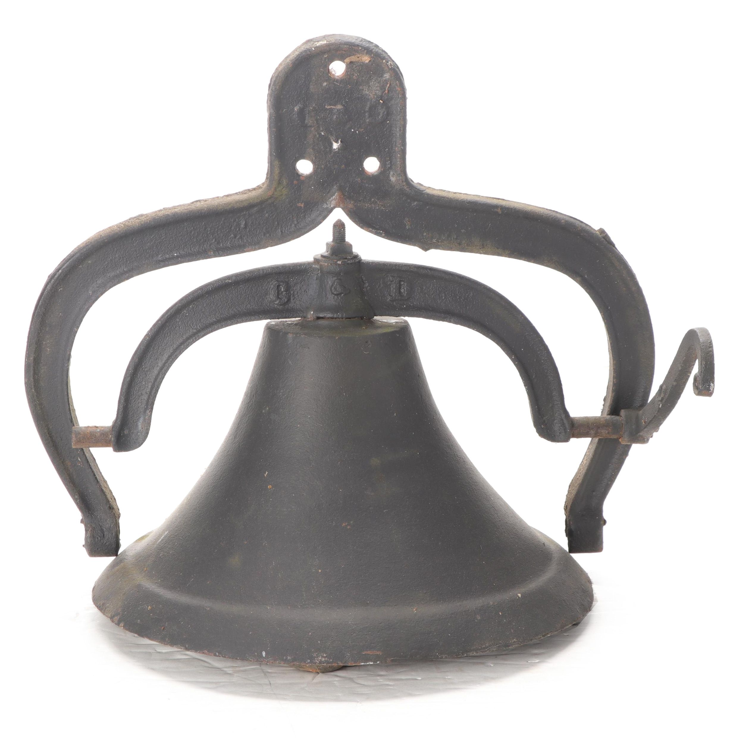 Fredericktown Ohio C&D Cast Iron Bell, 19th Century
