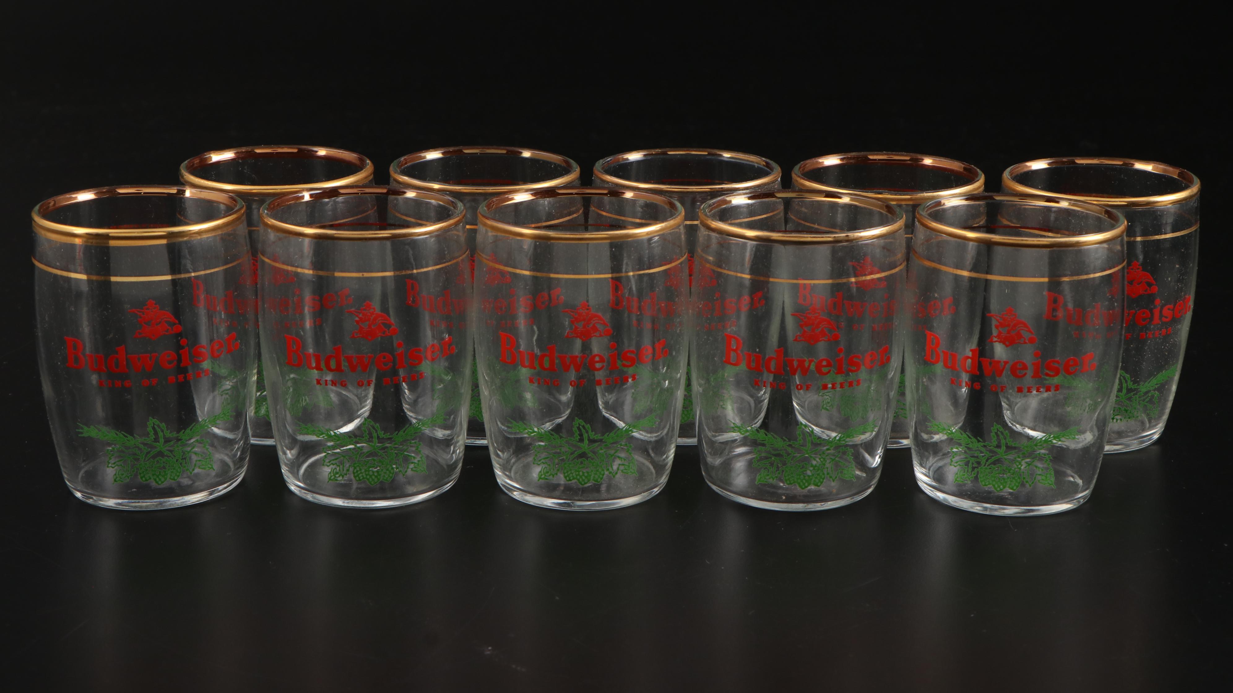 Budweiser King of Beers Christmas Themed Sampler Glasses