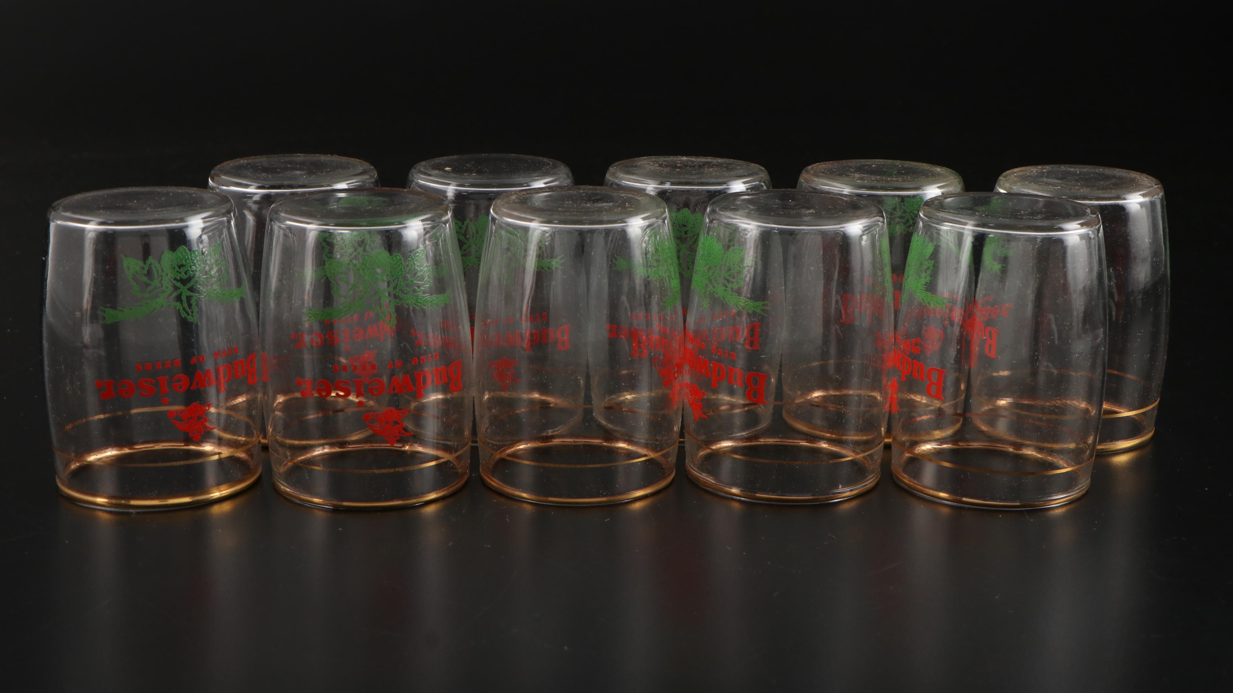 Budweiser King of Beers Christmas Themed Sampler Glasses