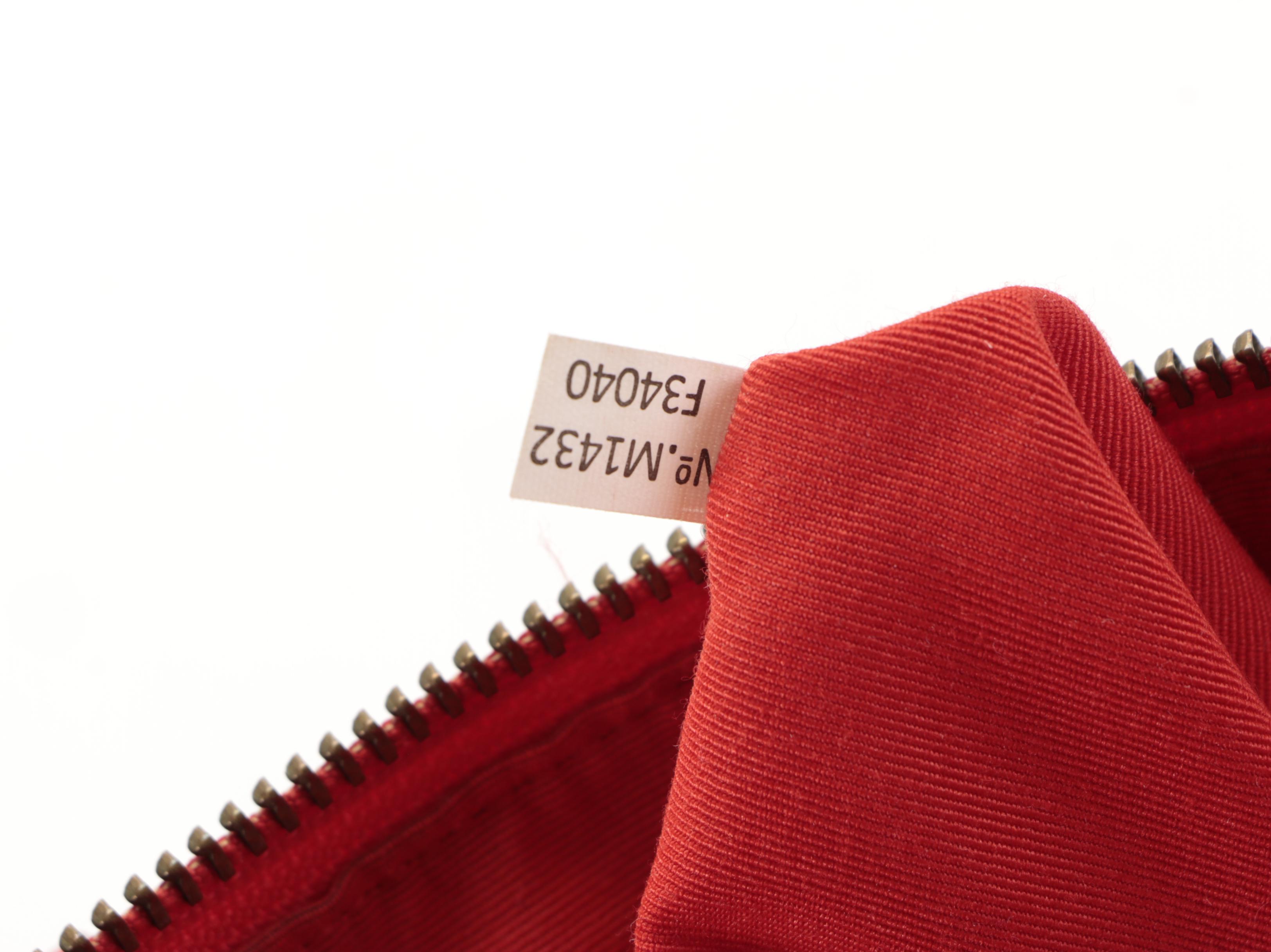 Coach Mickie Satchel in Red Grain Leather