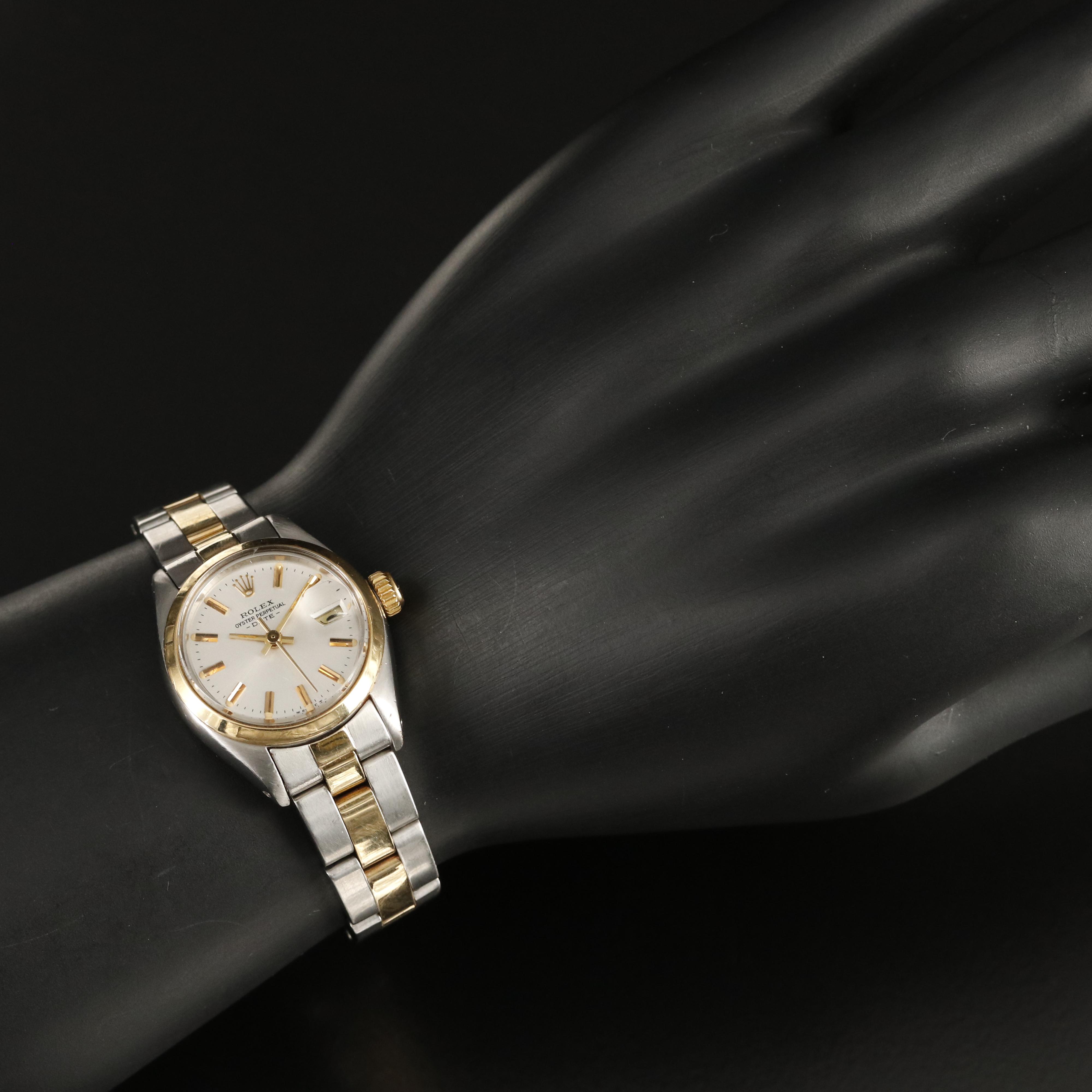 1978 Rolex Oyster Perpetual Date Stainless Steel and 14K Watch