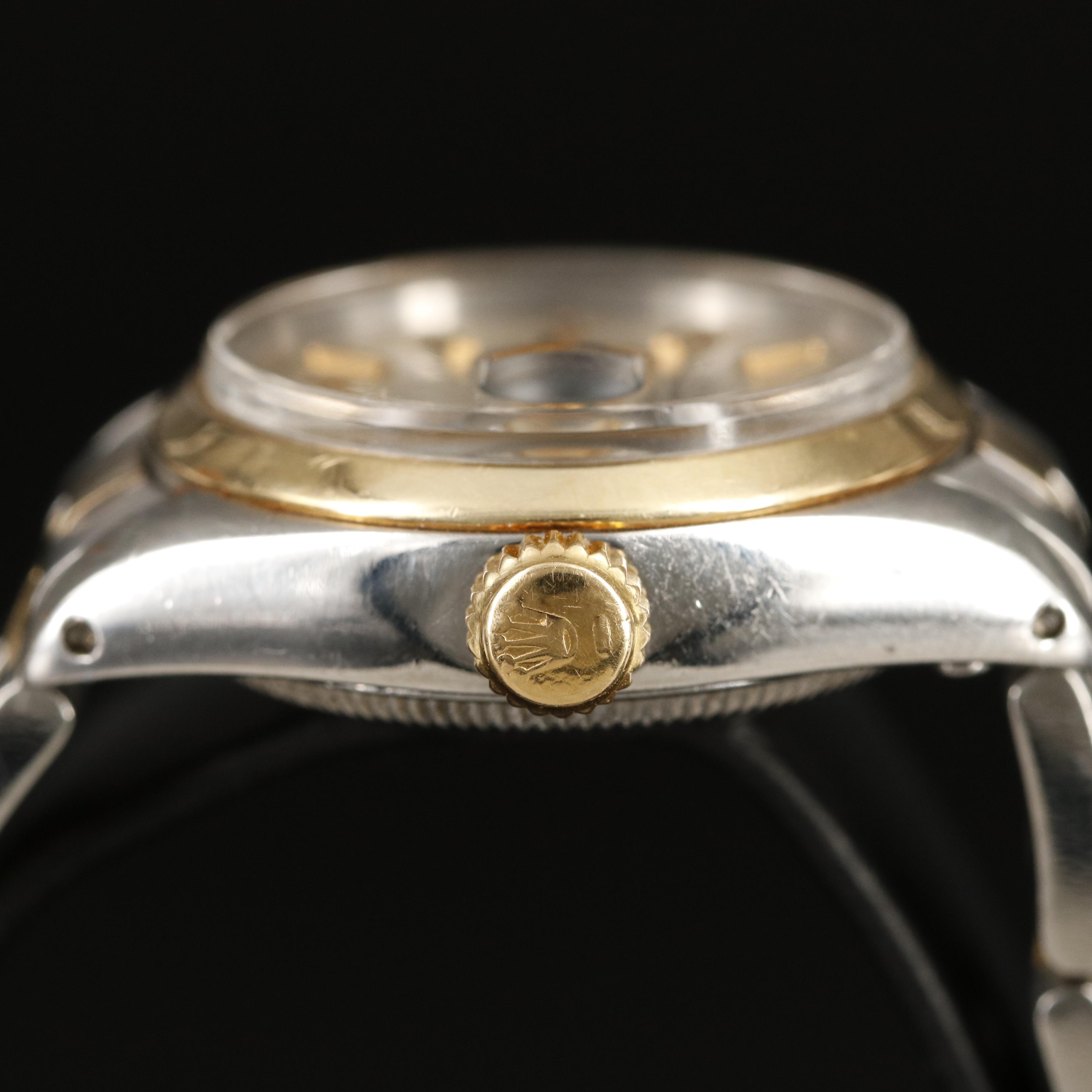 1978 Rolex Oyster Perpetual Date Stainless Steel and 14K Watch