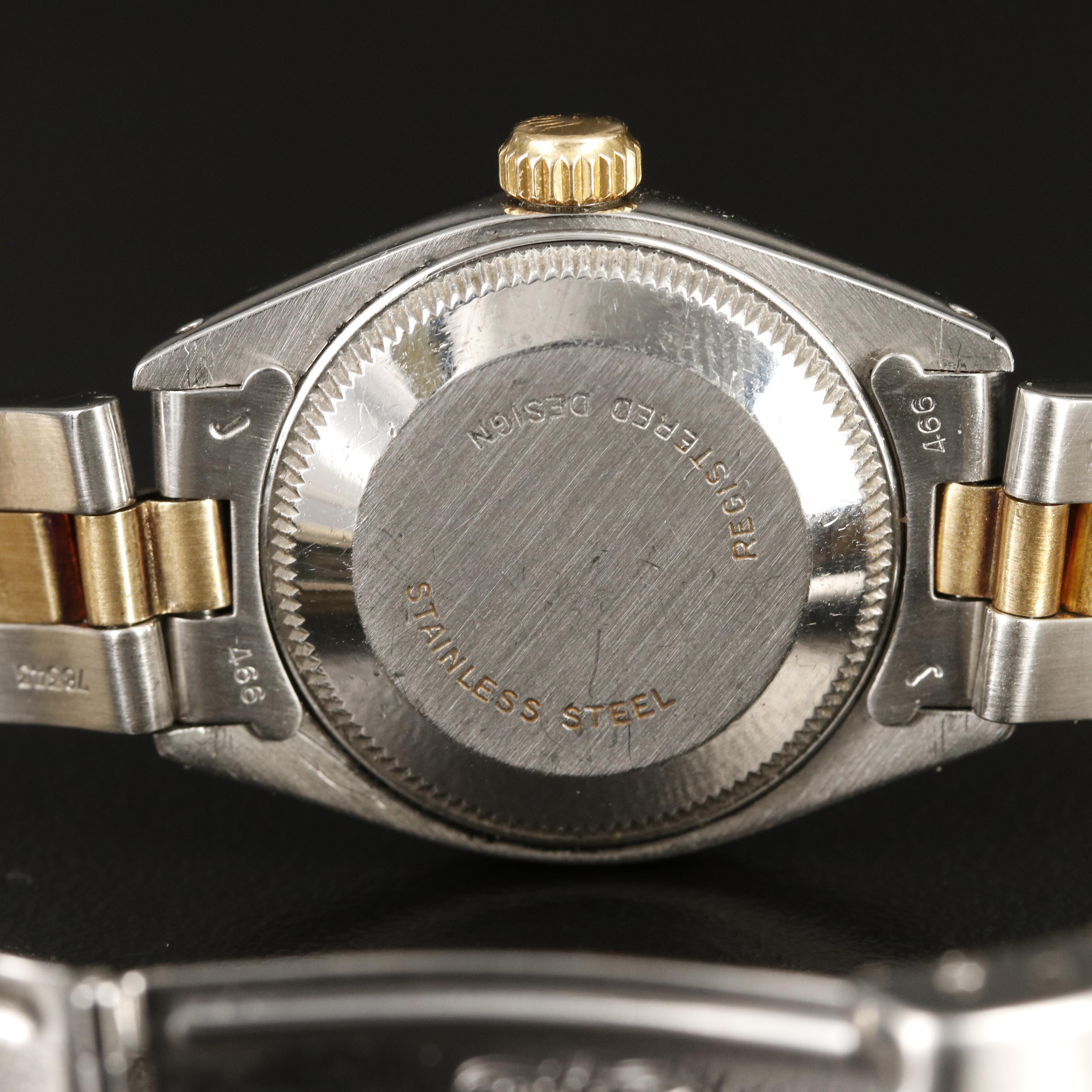 1978 Rolex Oyster Perpetual Date Stainless Steel and 14K Watch