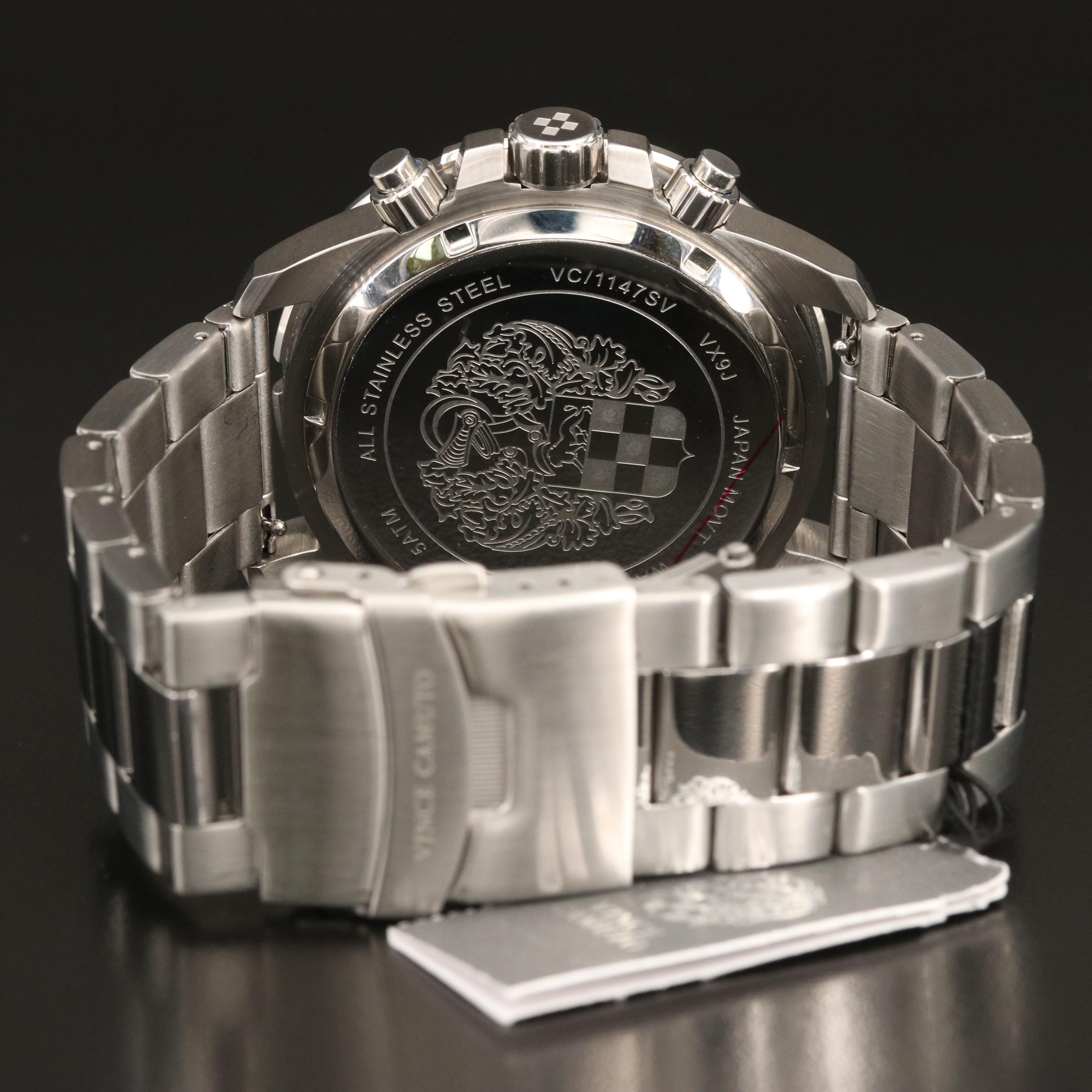 Vince Camuto Stainless Steel Day/Date Watch