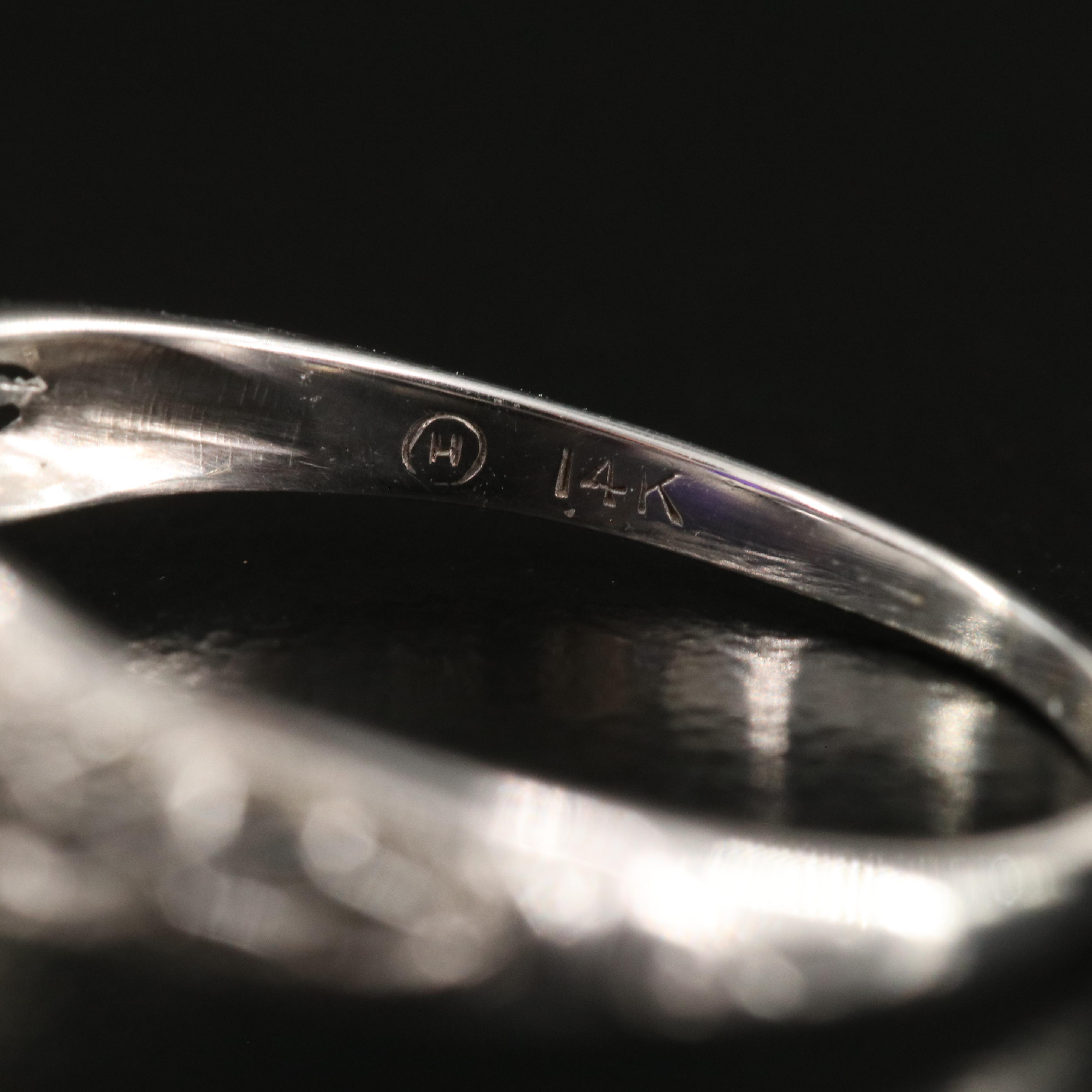 14K East-West Solitaire Ring with Cubic Zirconia