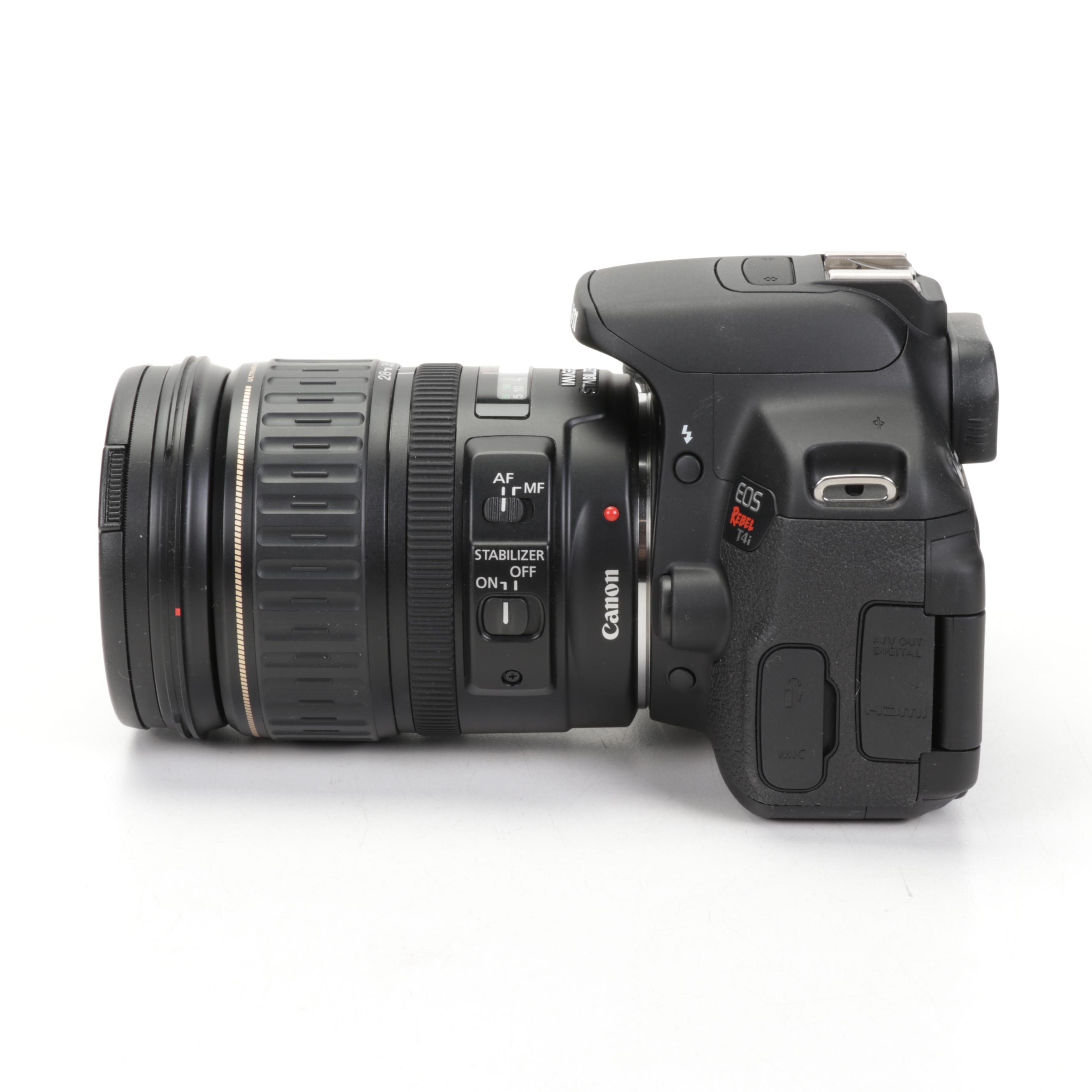 Canon EOS Rebel T4i DSLR with Canon Lenses and Case