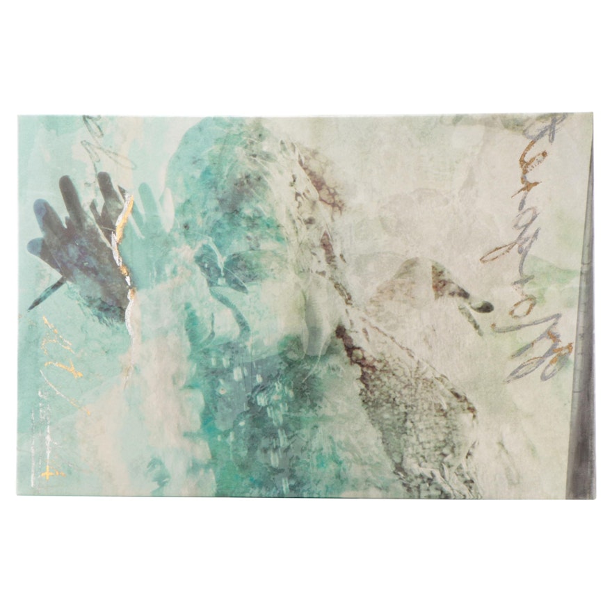 Tracy Casagrande Clancy Abstract Embellished Giclée "And The Earth Swung"