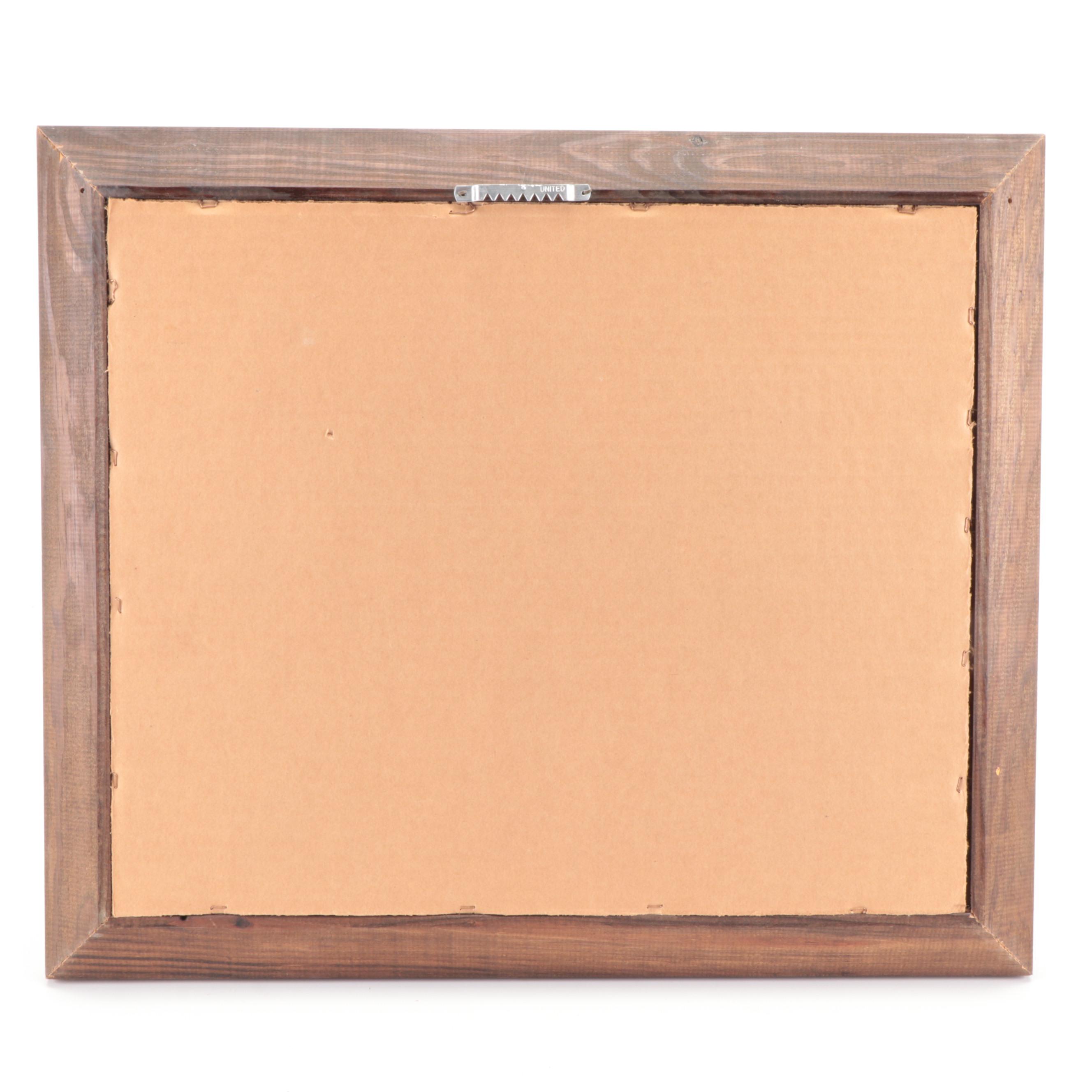 Seagram's Horse Racing Offset Lithograph Back Bar Advertising Mirrors