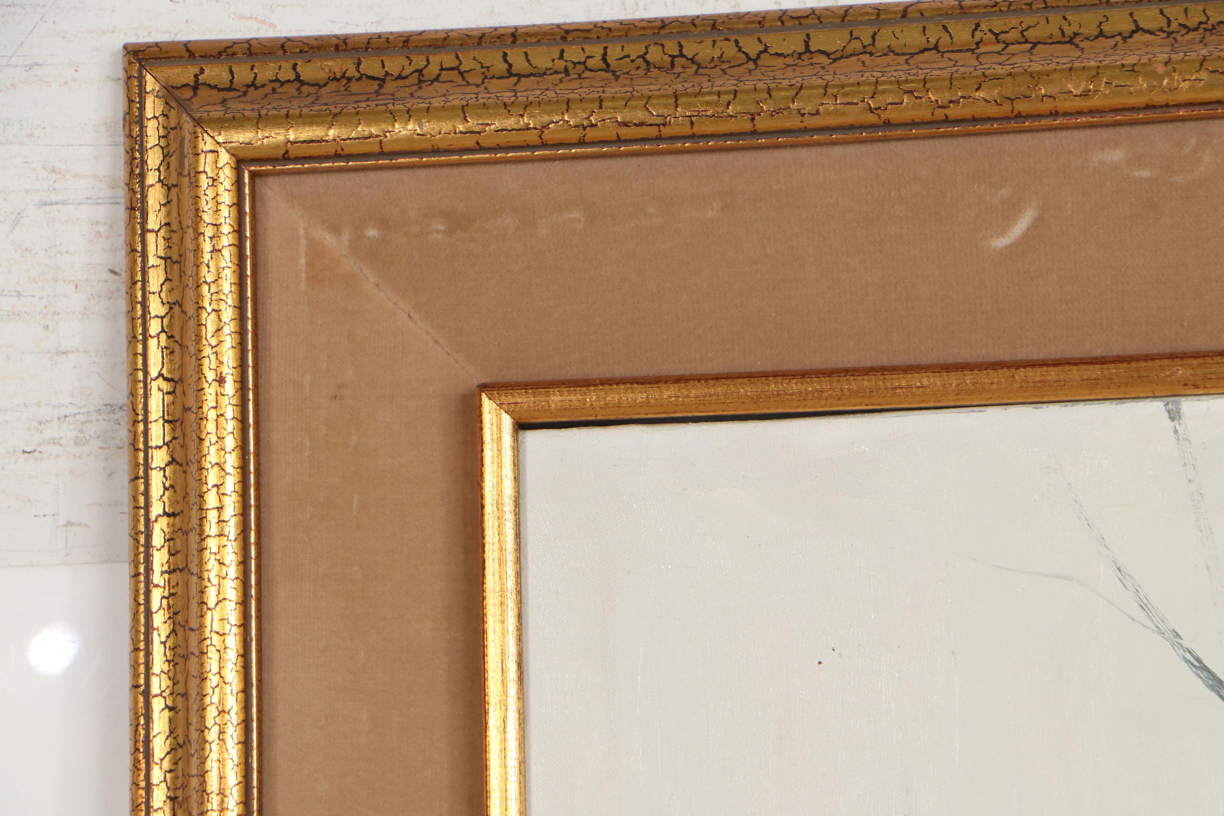 Street Scene Oil Painting, Circa 2000