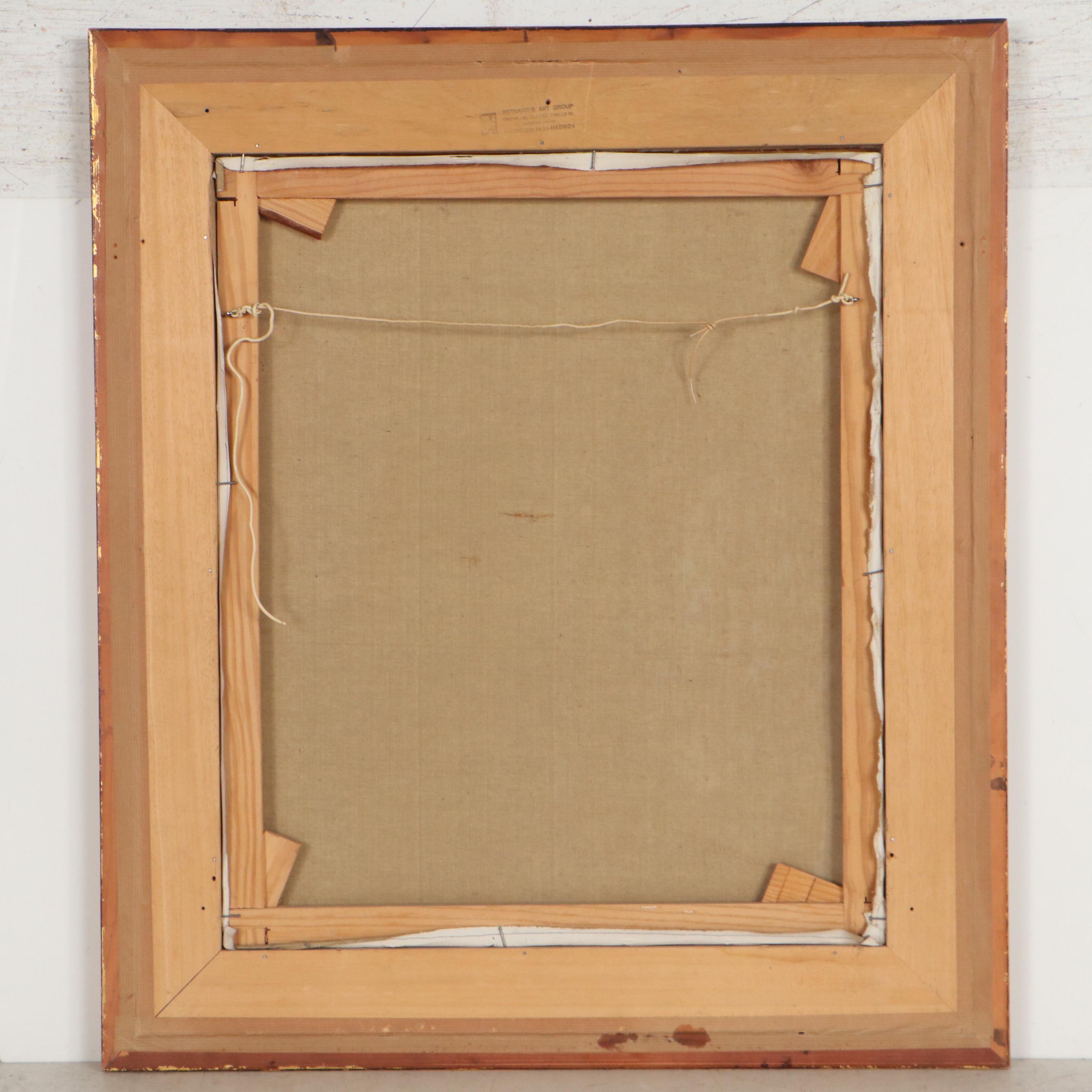 Street Scene Oil Painting, Circa 2000