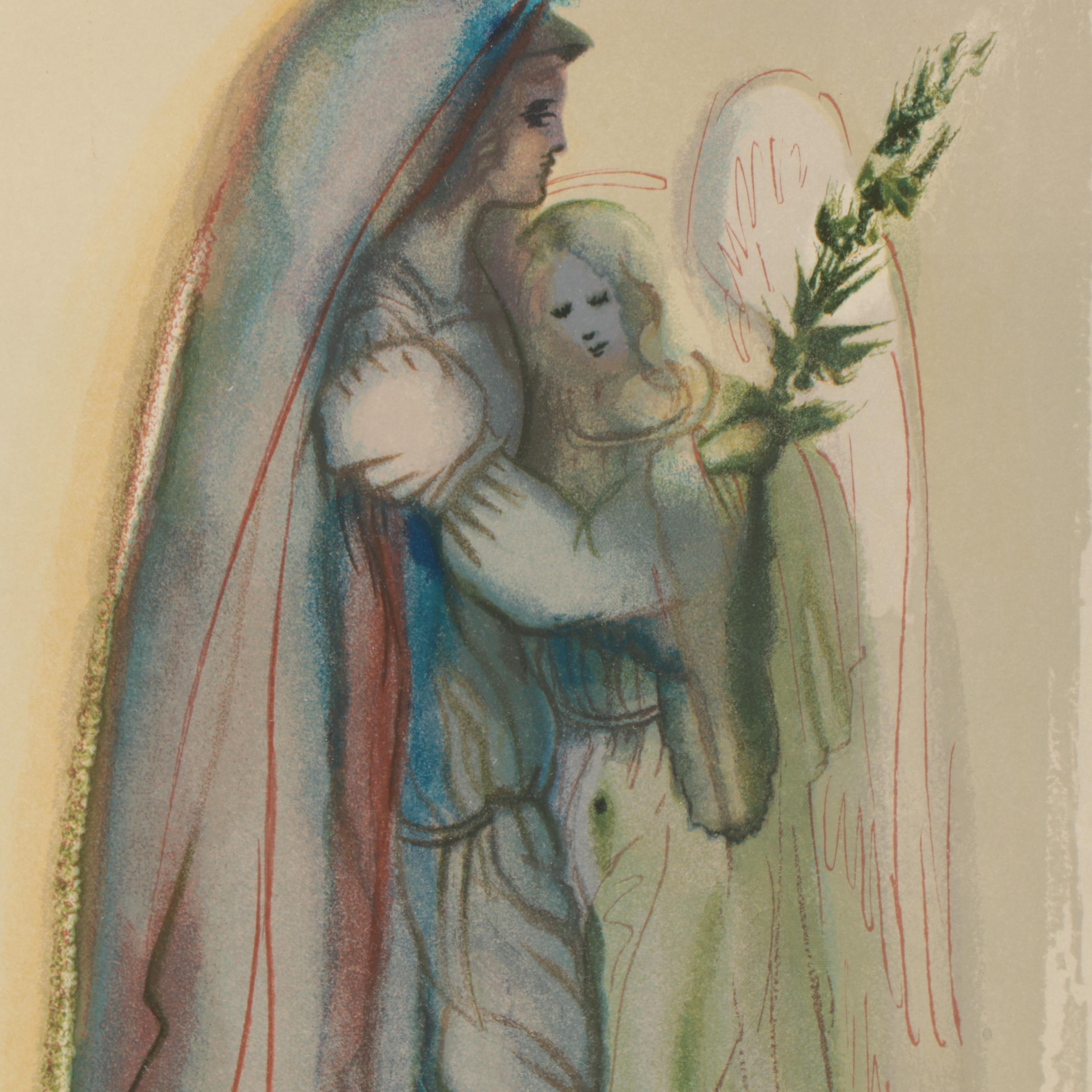 Salvador Dalí Wood Engraving "Preparation for the Last Prayer," Circa 1960