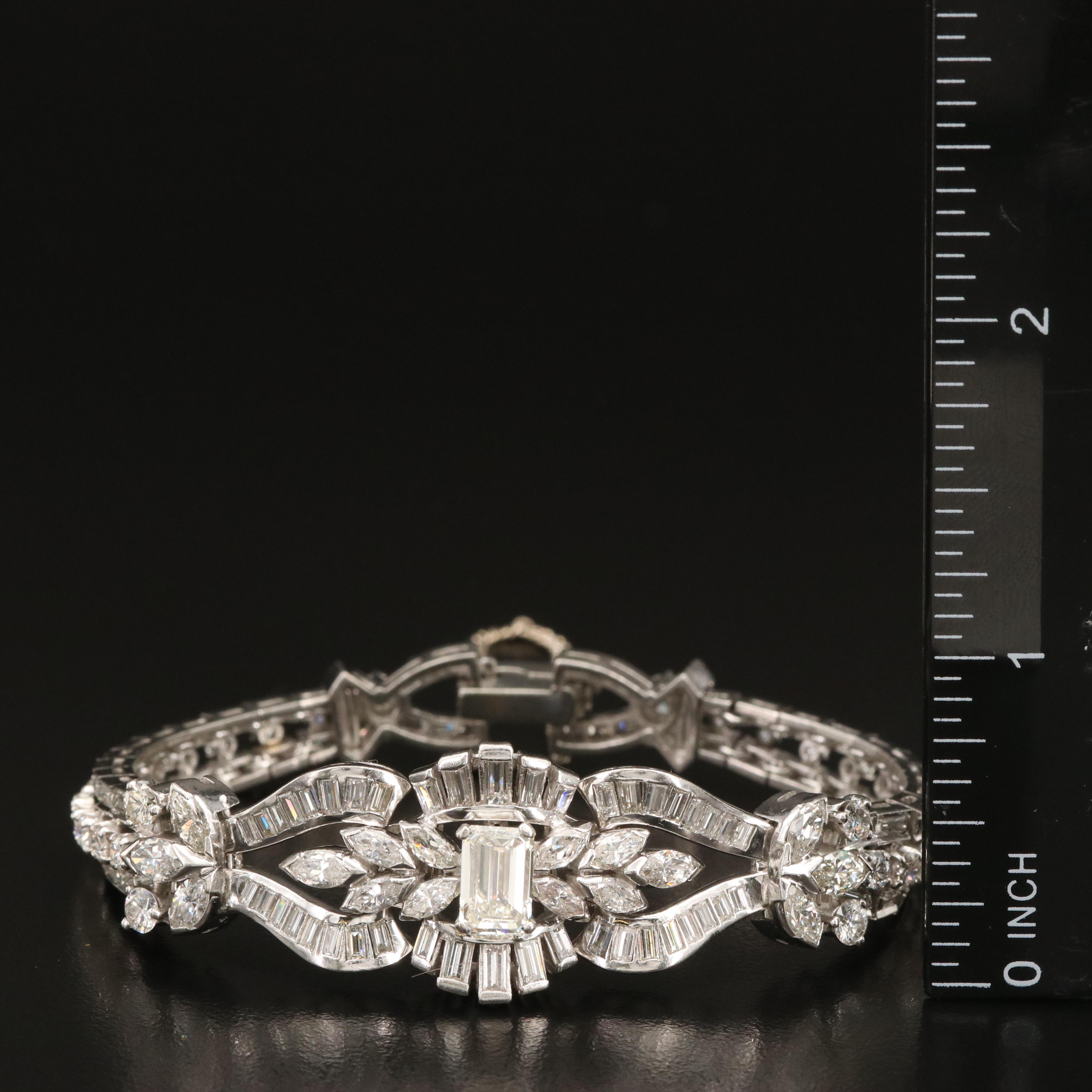 1950s Platinum 10.24 CTW Diamond Bracelet