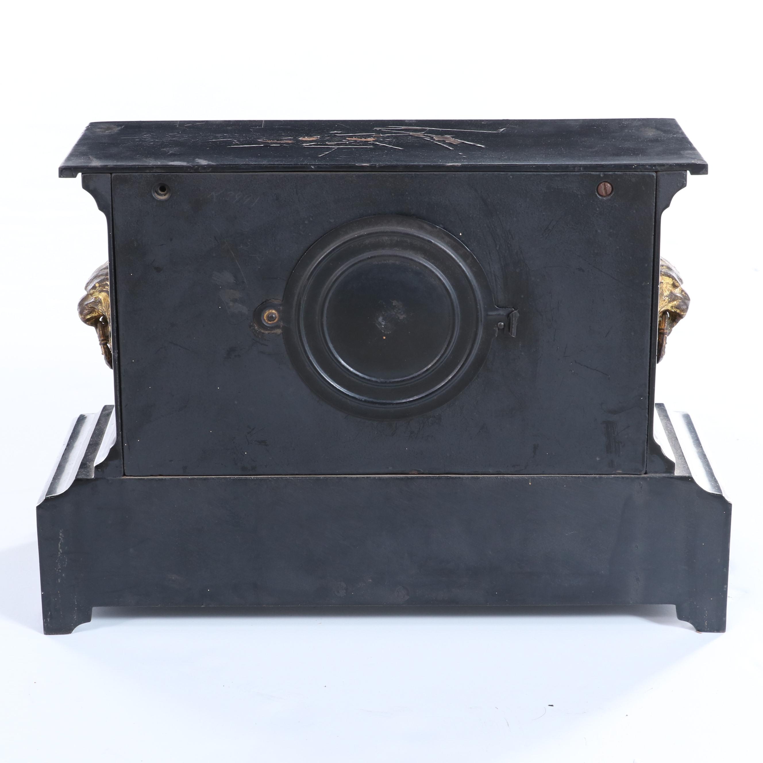 Ansonia Cast Iron Mantle Clock Late 19th/Early 20th Century