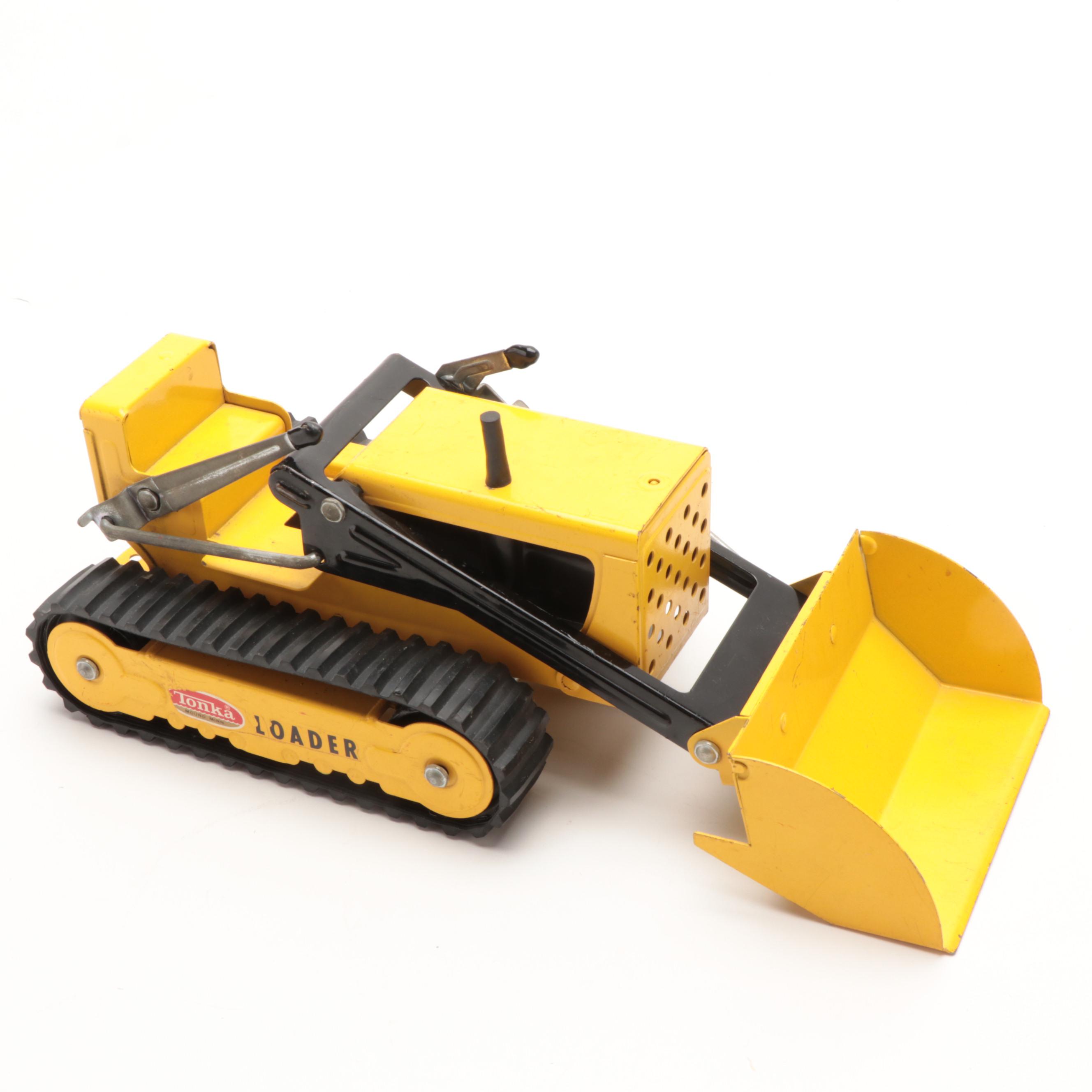 Tonka Loader with Tonka Dump Truck and Cement Mixer, 1960s