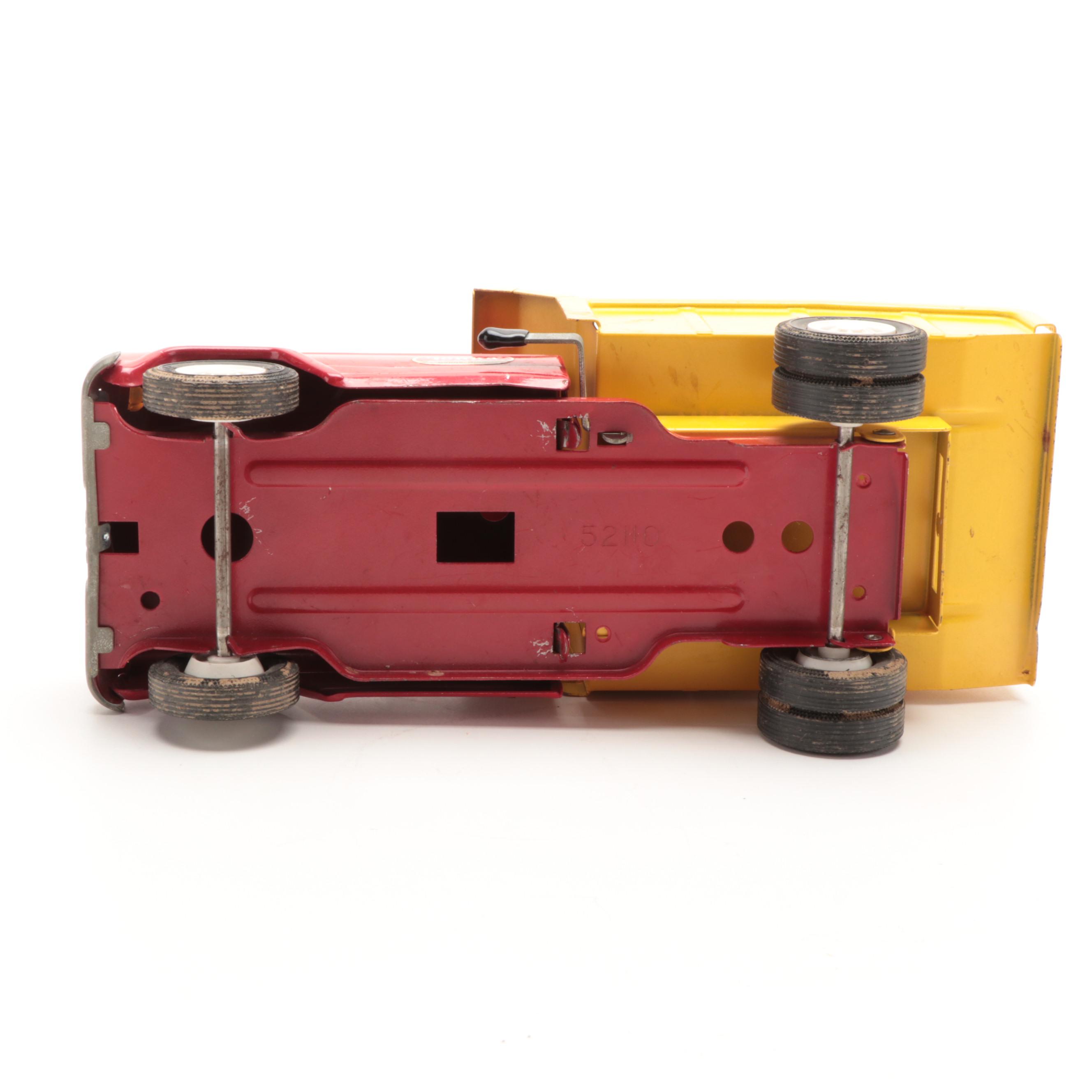 Tonka Loader with Tonka Dump Truck and Cement Mixer, 1960s