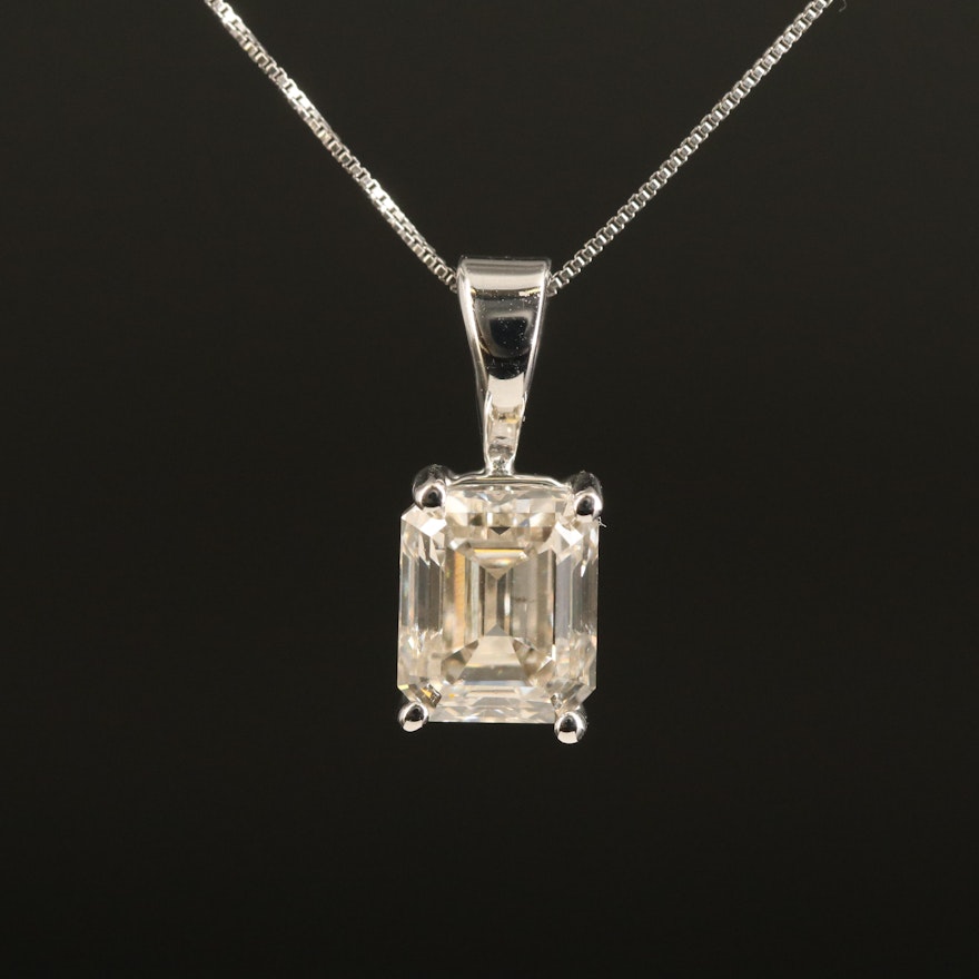 14K 1.44 CT Lab Grown Diamond Solitaire Necklace