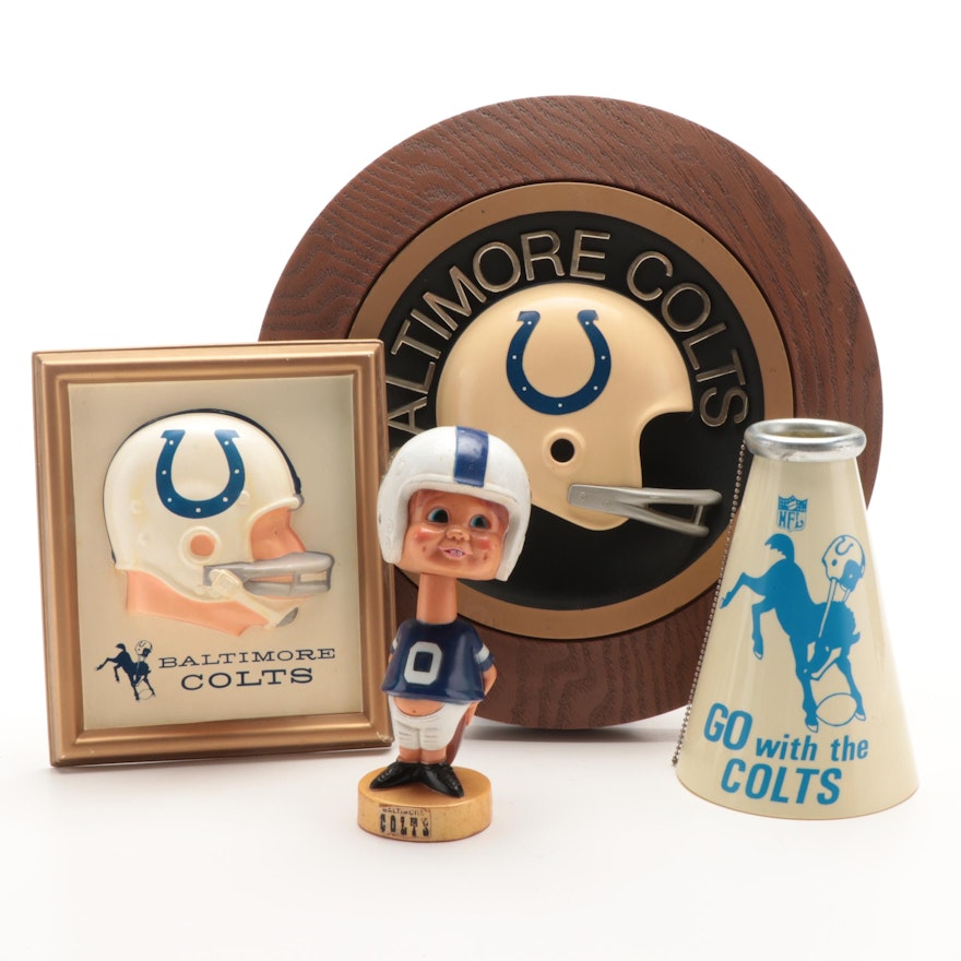 TechniGraph   NFL Baltimore Colts Plaque, Nodder Bobblehead, Megaphone and More