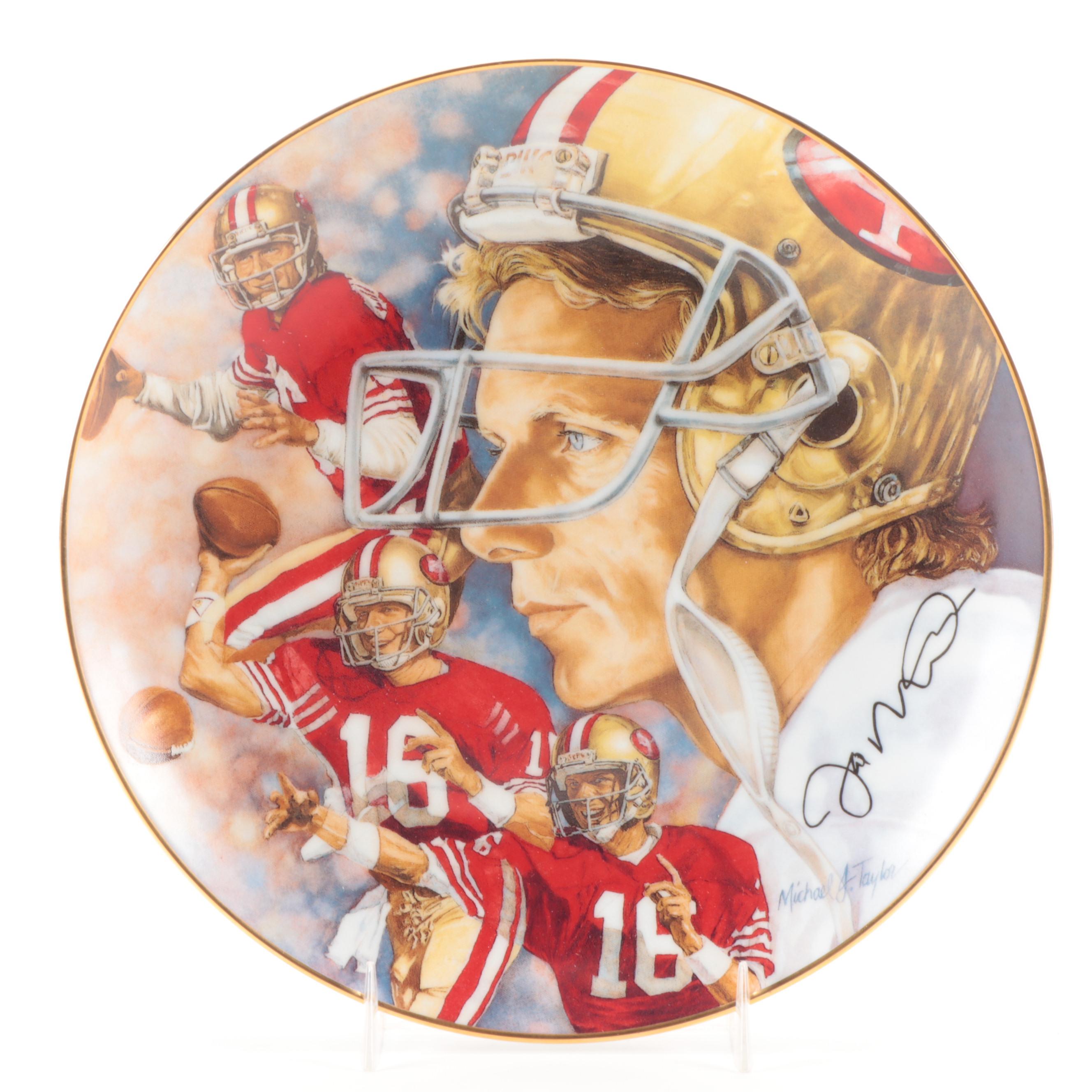 Weico San Francisco 49ers Stadium Ashtray, Gartlan Joe Montana Collector Plate