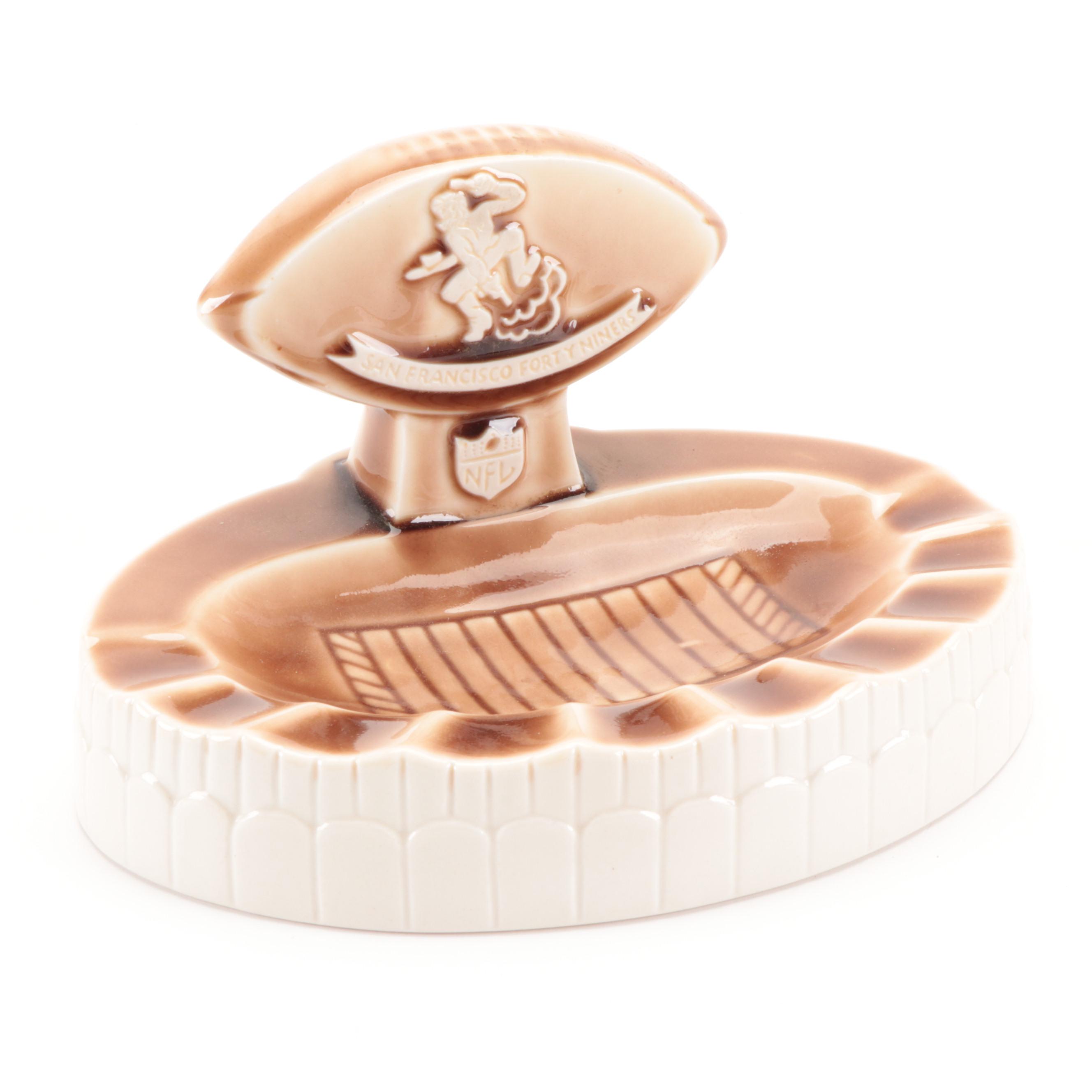 Weico San Francisco 49ers Stadium Ashtray, Gartlan Joe Montana Collector Plate