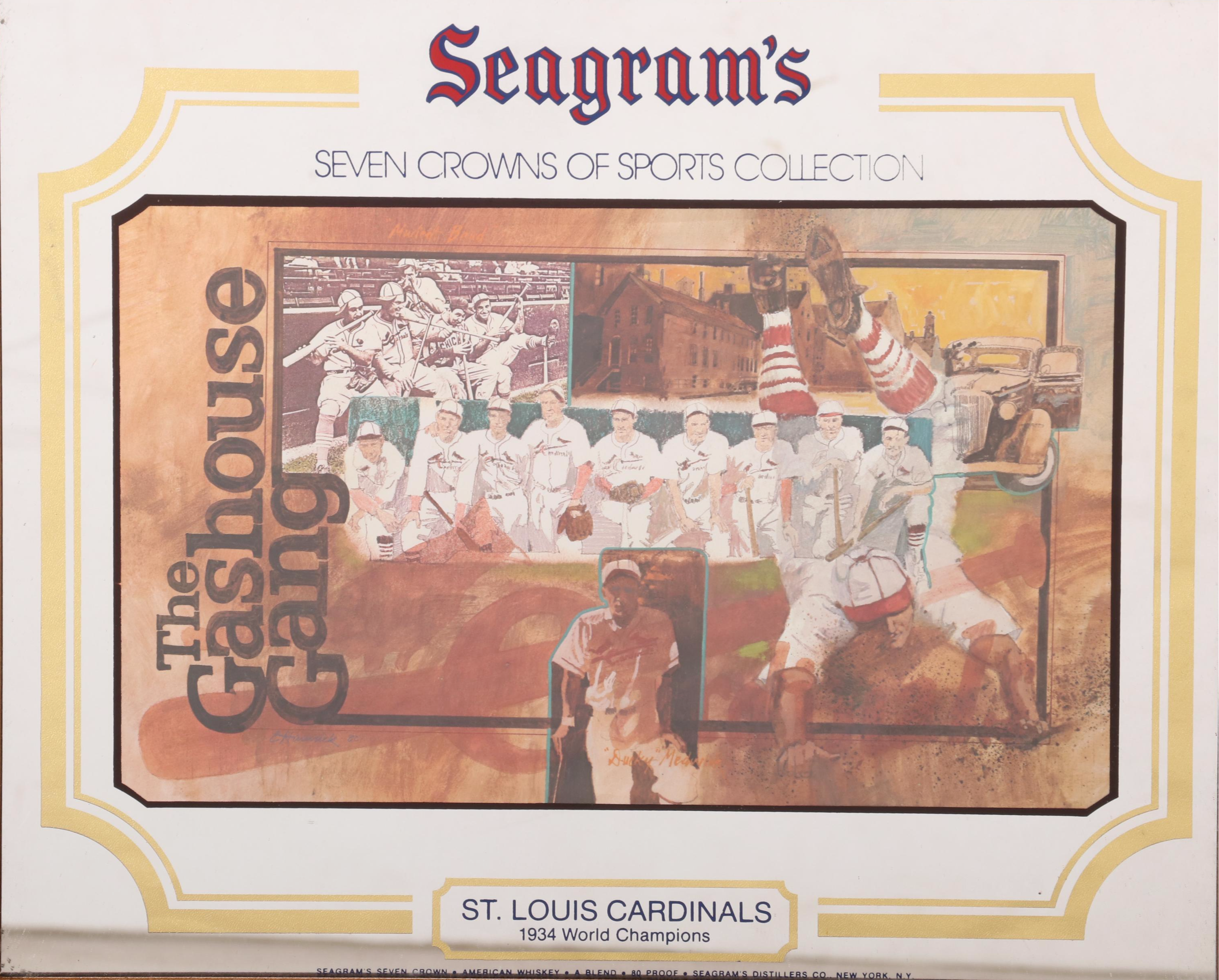 Seagram's Seven Crowns of Sports Collection Baseball Bar Mirrors