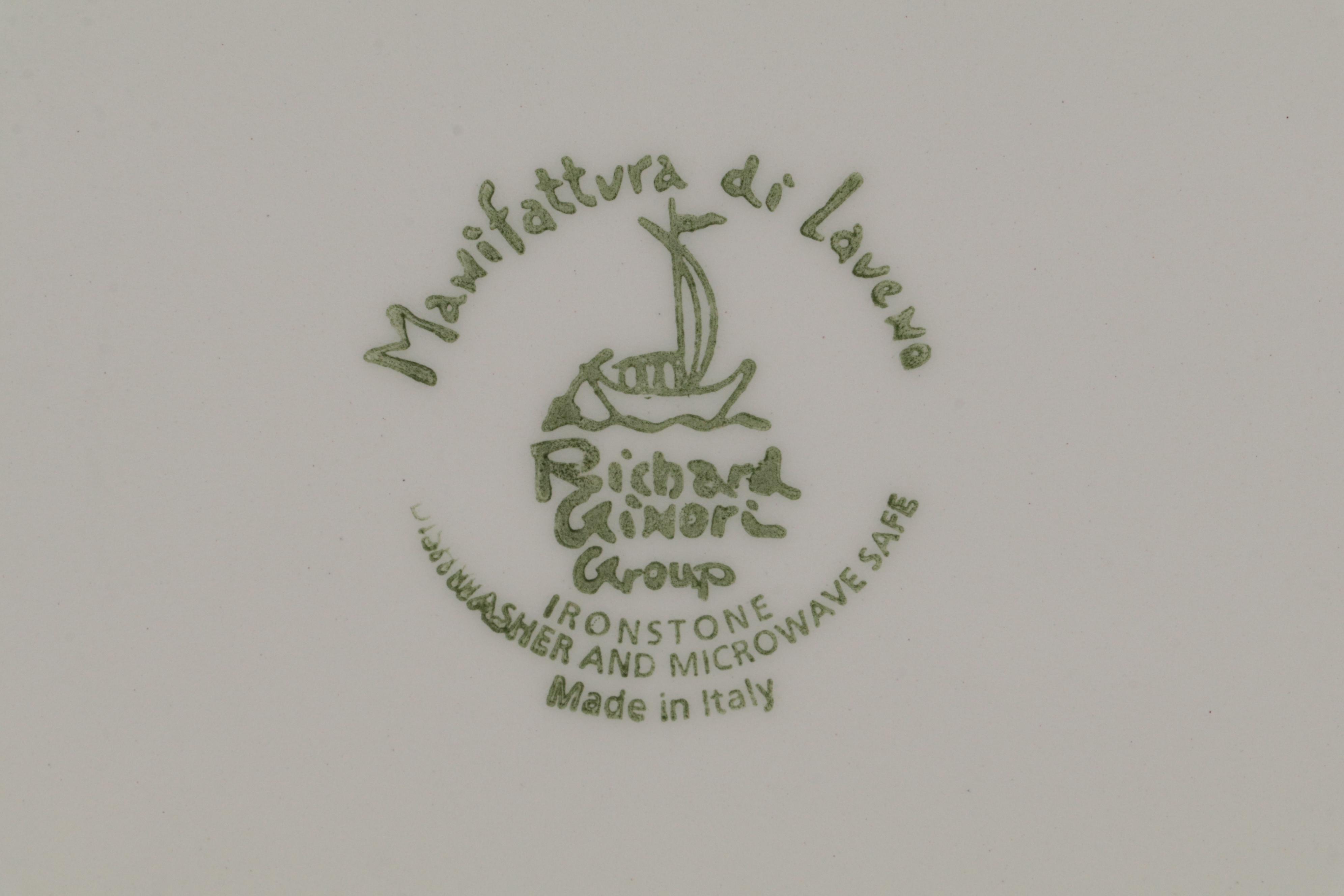 Richard Ginori "Vecchio Milano" Italian Ironstone Dinnerware Service for Ten