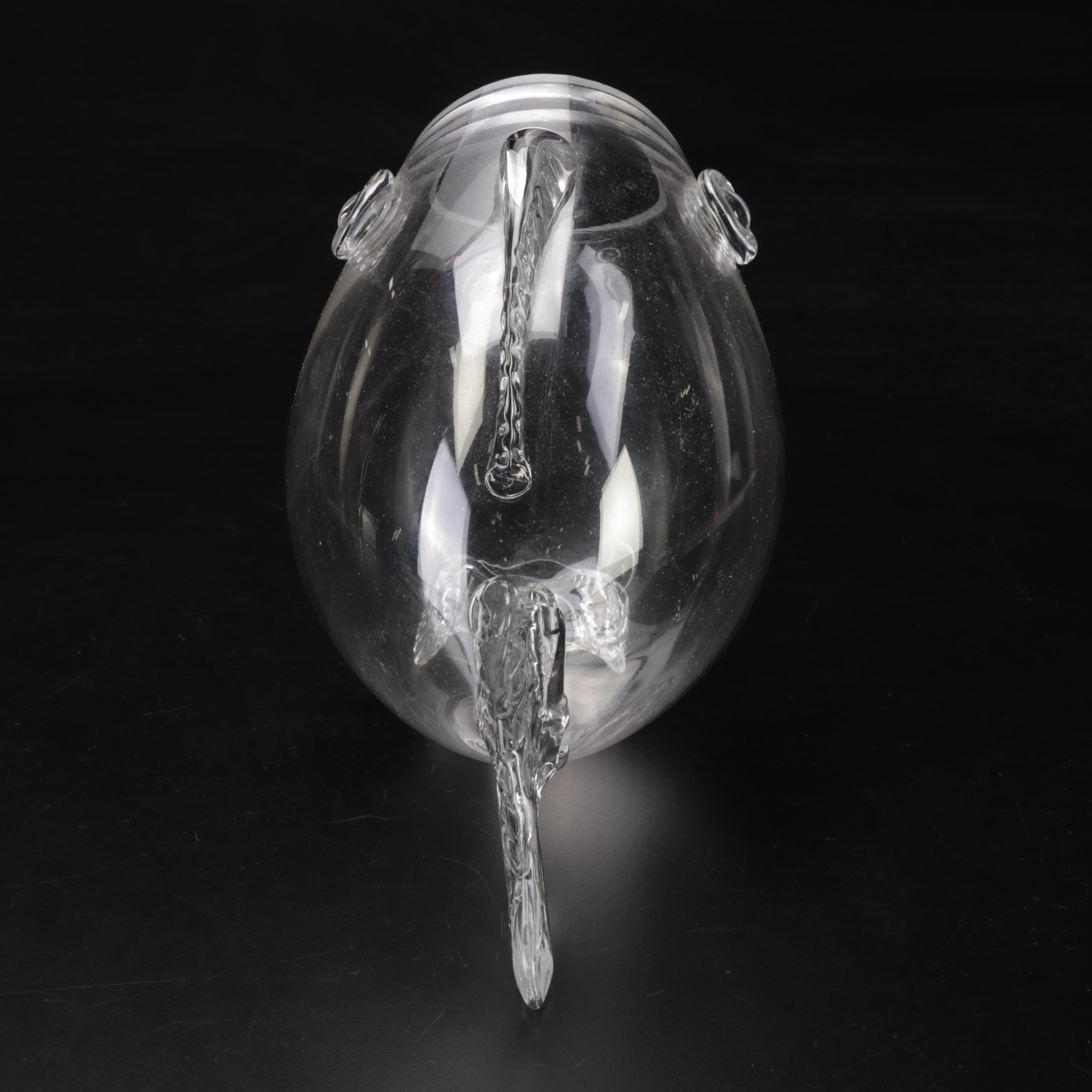 Blenko Style Blown Glass Fish Bowl, Mid-20th Century