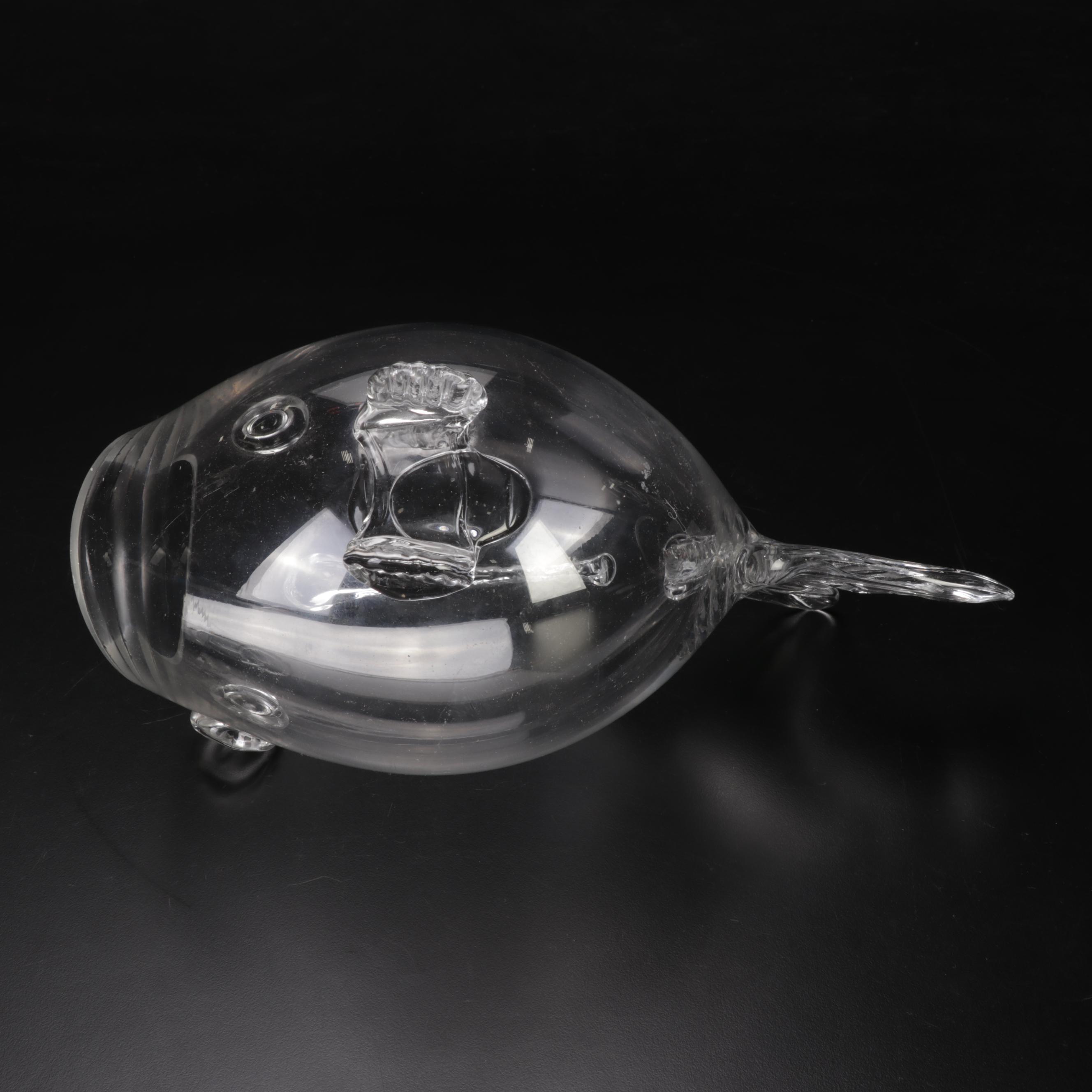 Blenko Style Blown Glass Fish Bowl, Mid-20th Century