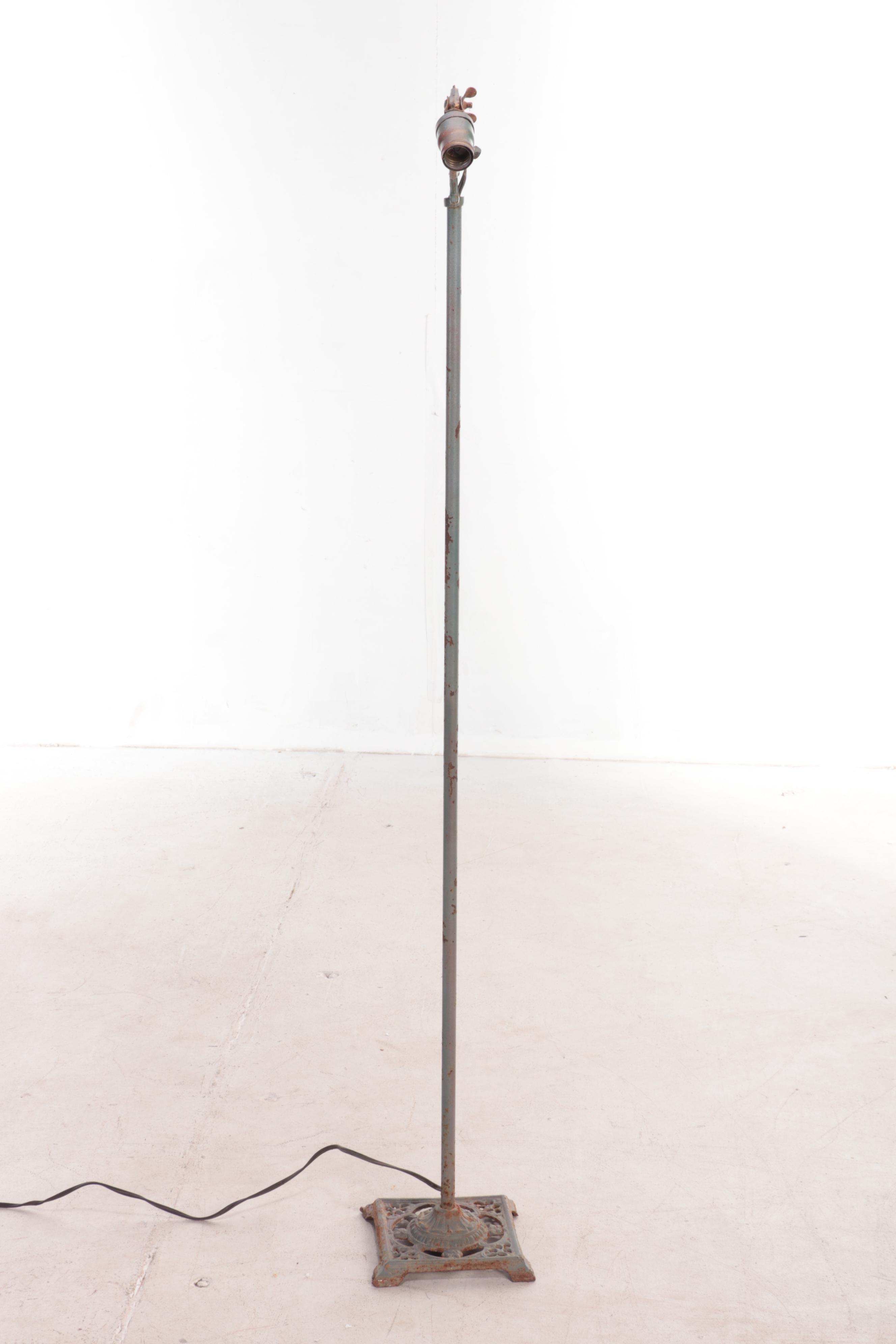 Victorian Style Cast Iron Bridge Floor Lamp, 20th Century