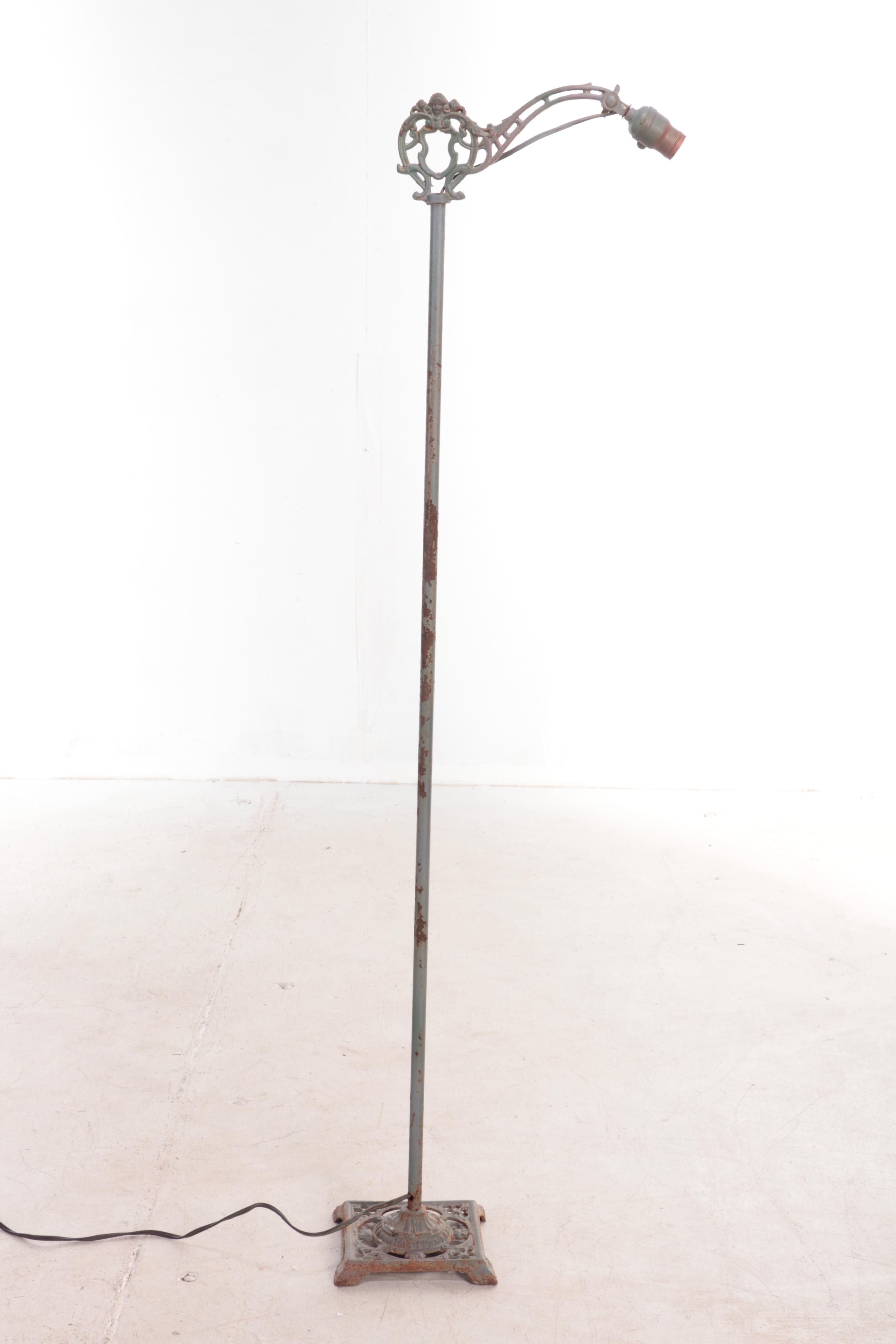 Victorian Style Cast Iron Bridge Floor Lamp, 20th Century