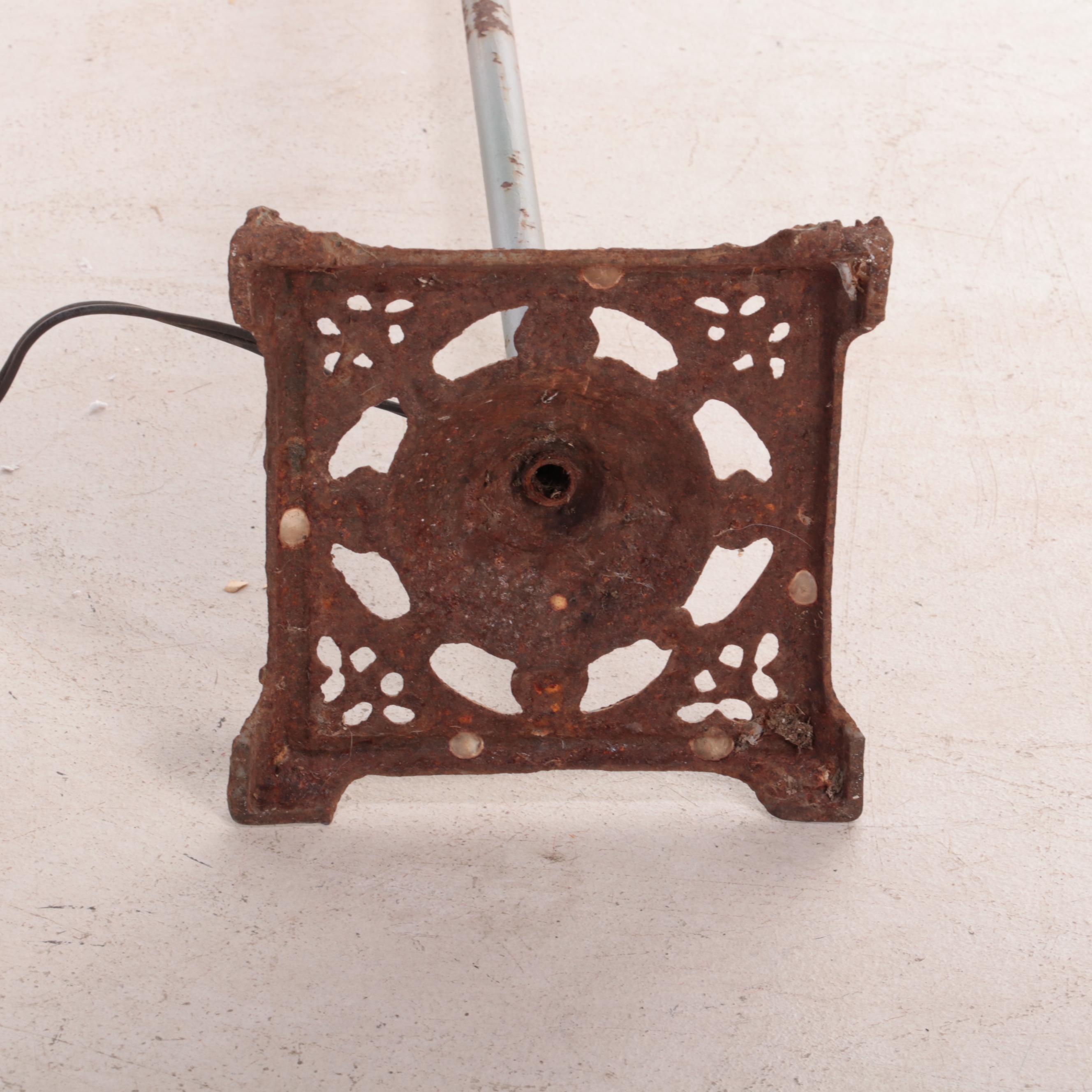 Victorian Style Cast Iron Bridge Floor Lamp, 20th Century