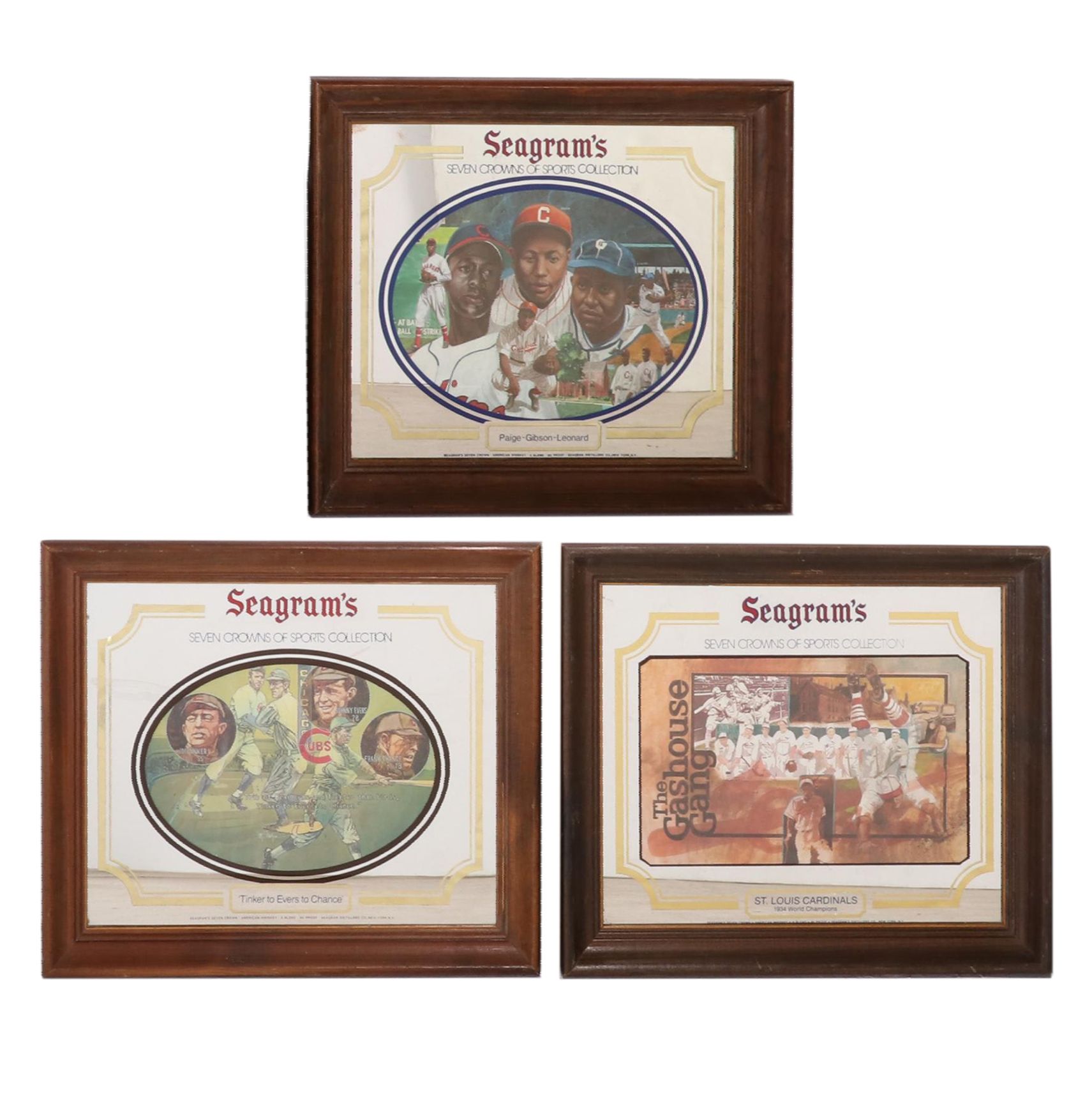 Seagram's Seven Crowns of Sports Collection Baseball Bar Mirrors