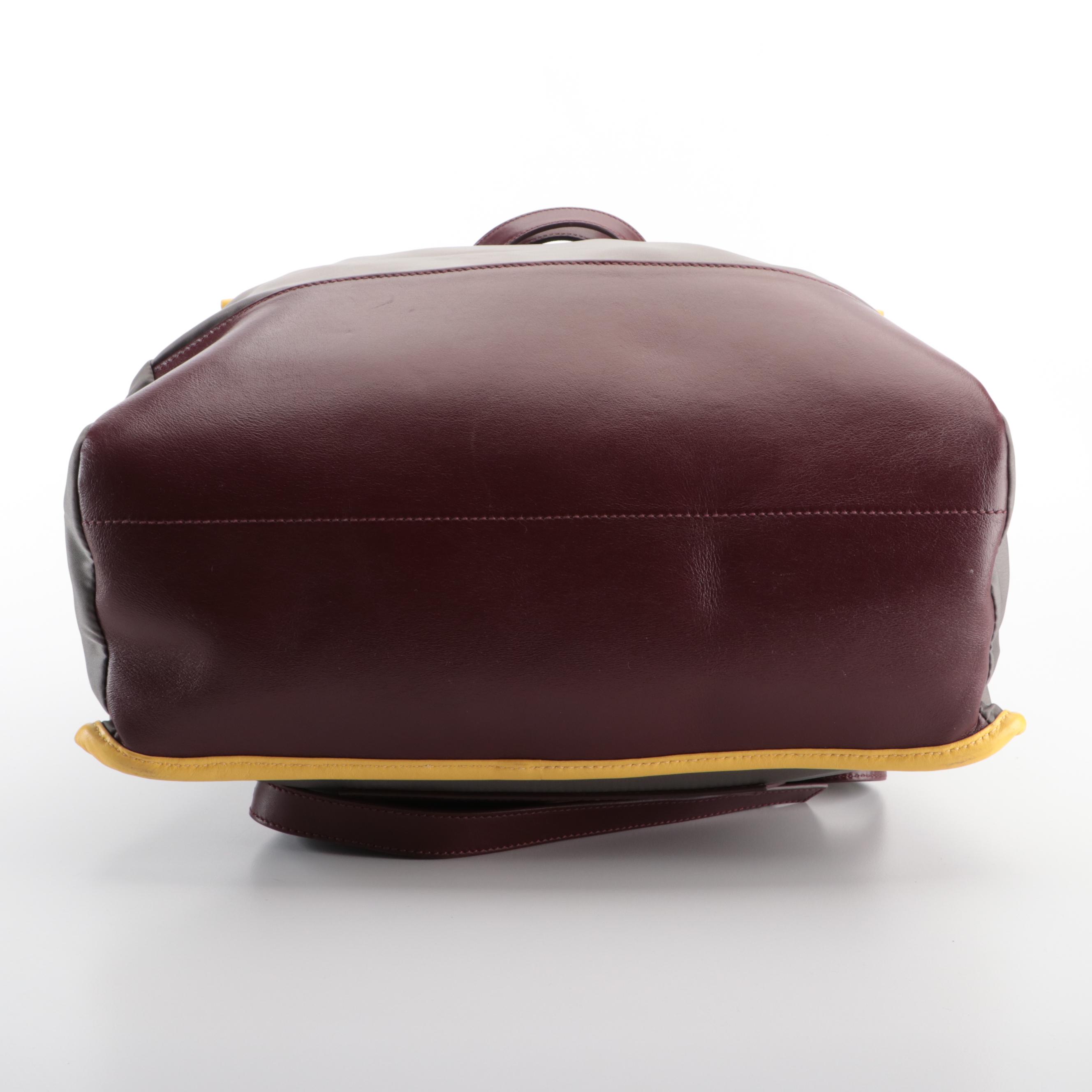 Prada Fold-Over Convertible Backpack Tote in Tessuto Nylon and Leather Trim