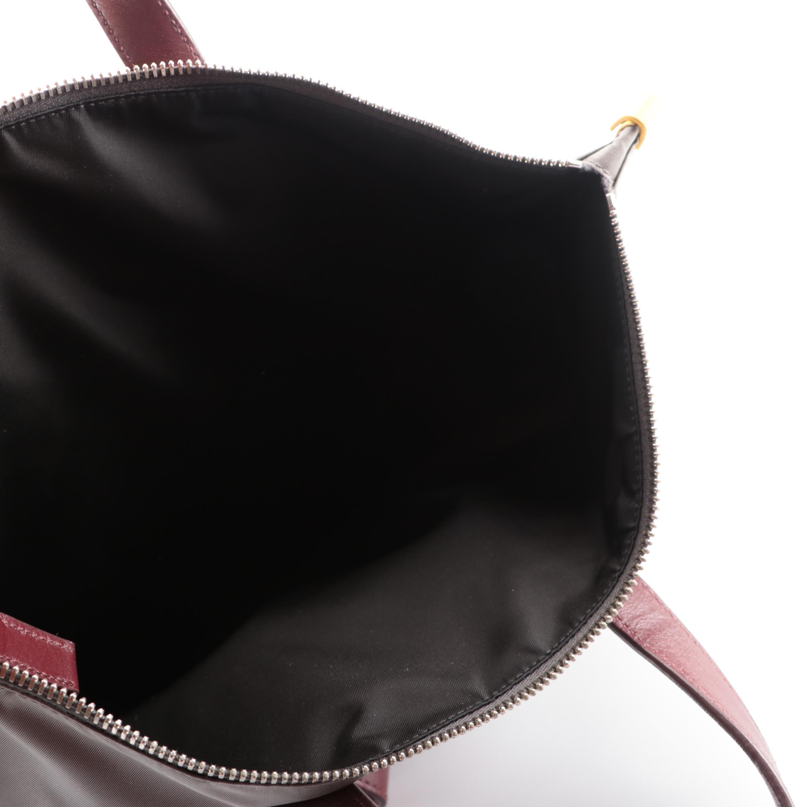 Prada Fold-Over Convertible Backpack Tote in Tessuto Nylon and Leather Trim