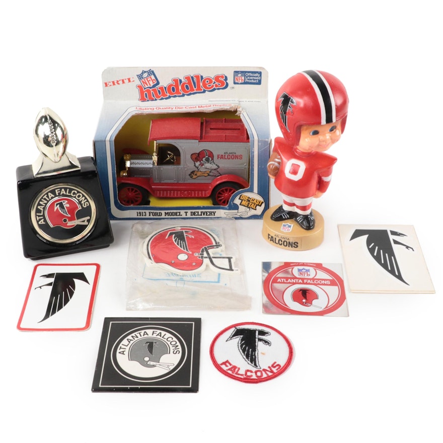 Atlanta Falcons Memorabilia, ERTL Huddles 1913 Ford Model T Diecast Bank, More