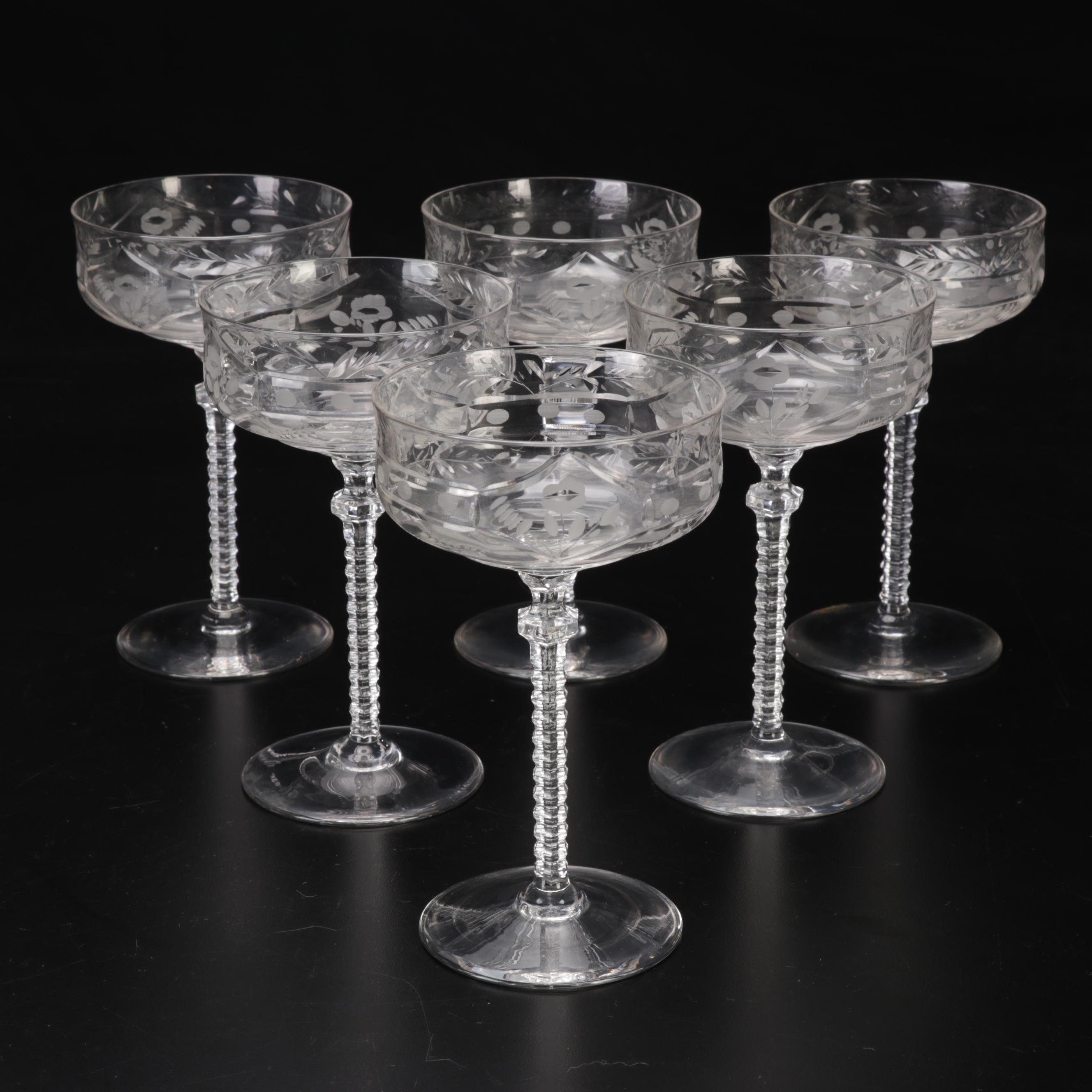Rock Sharpe "Halifax" Goblets, Wine Glasses, Champagne Coupes and Cocktail Glass