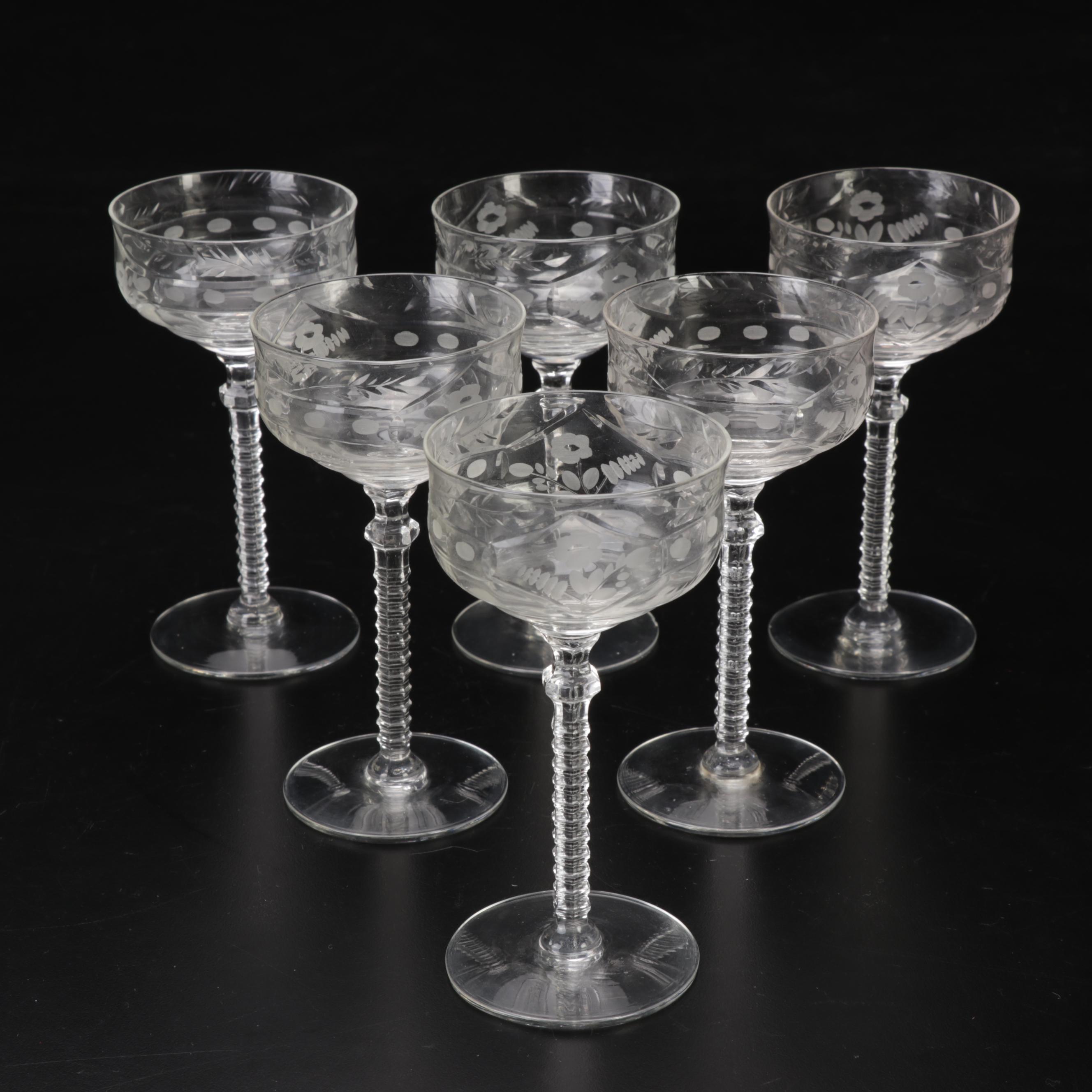 Rock Sharpe "Halifax" Goblets, Wine Glasses, Champagne Coupes and Cocktail Glass
