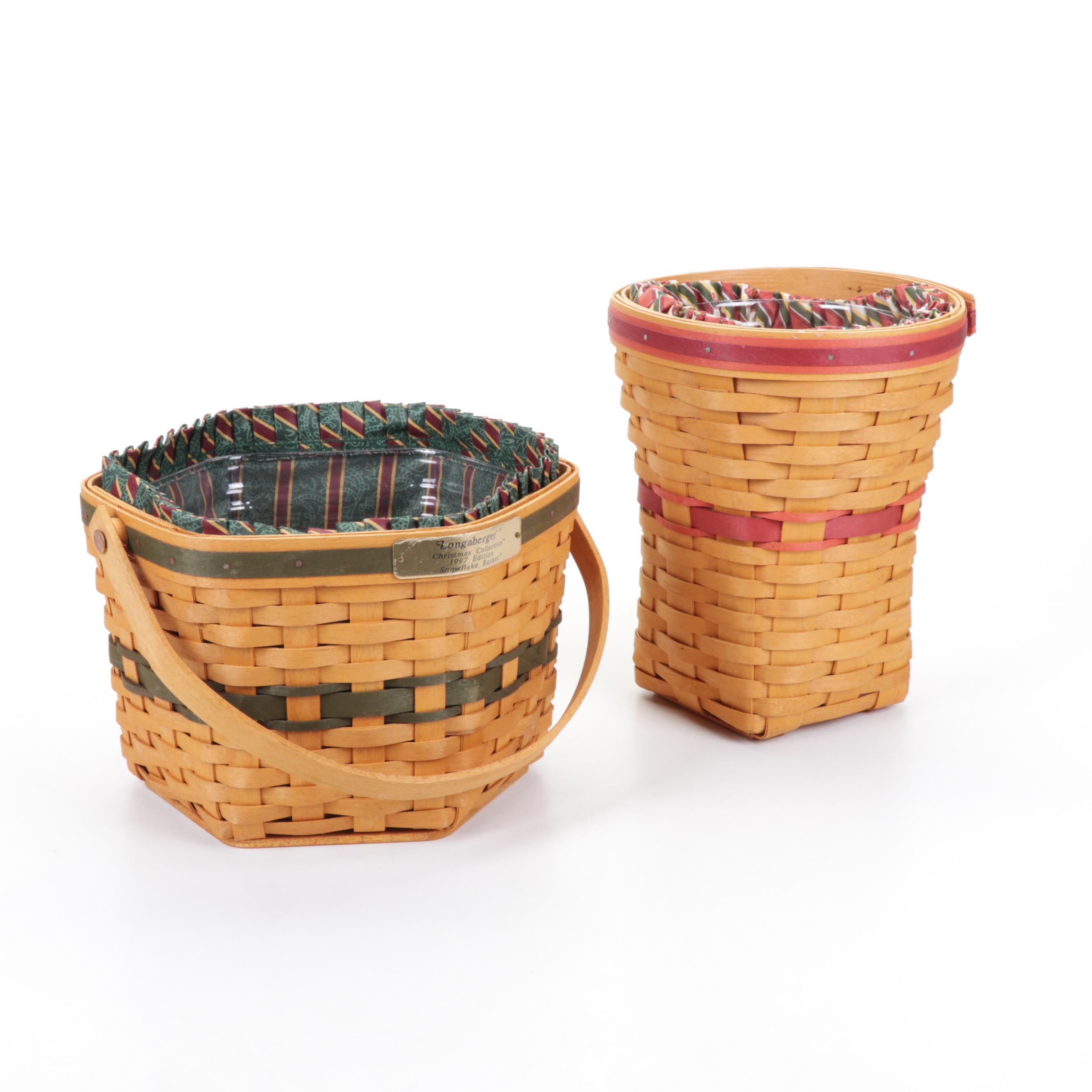 Longaberger and Royce Craft Basket Collection With Liners