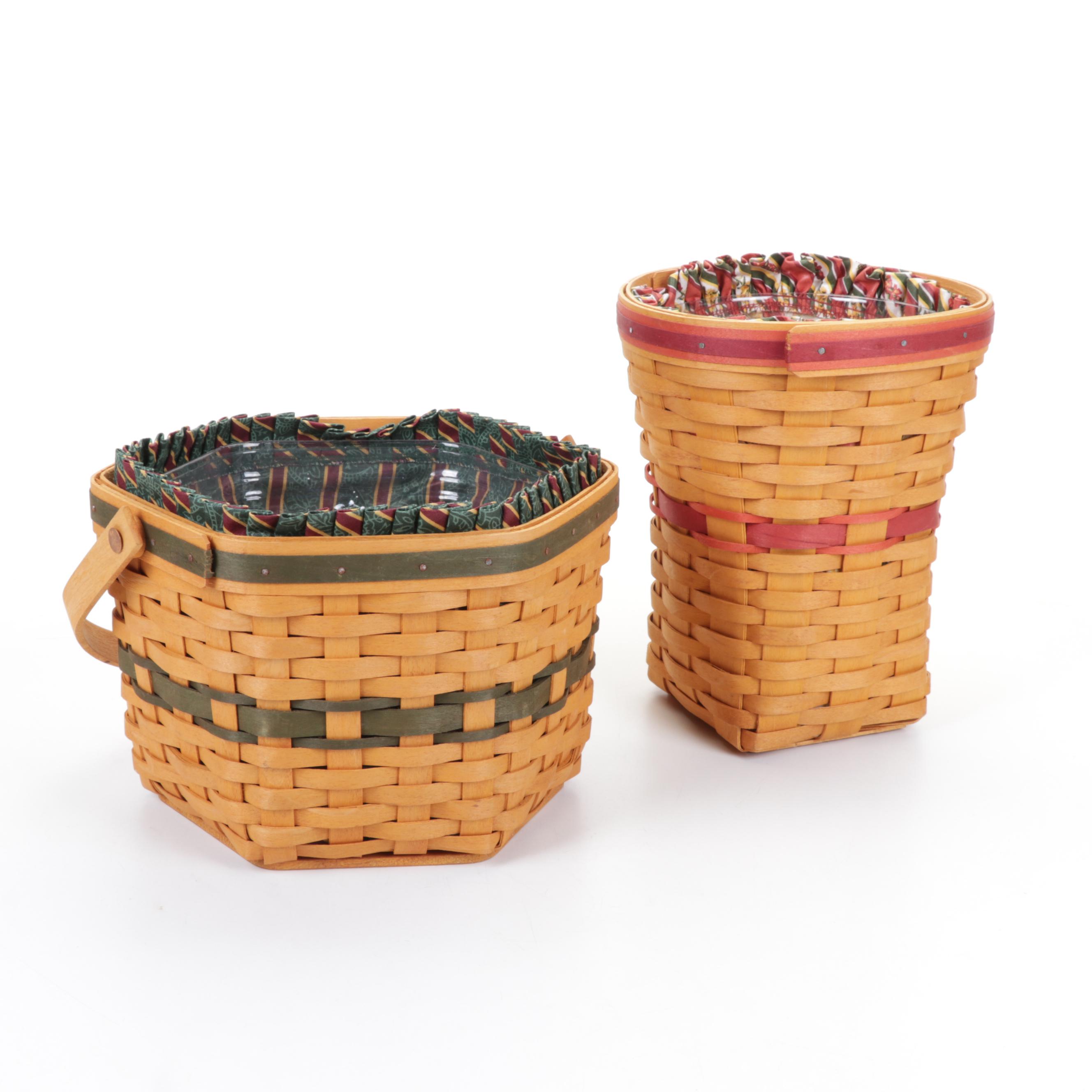 Longaberger and Royce Craft Basket Collection With Liners