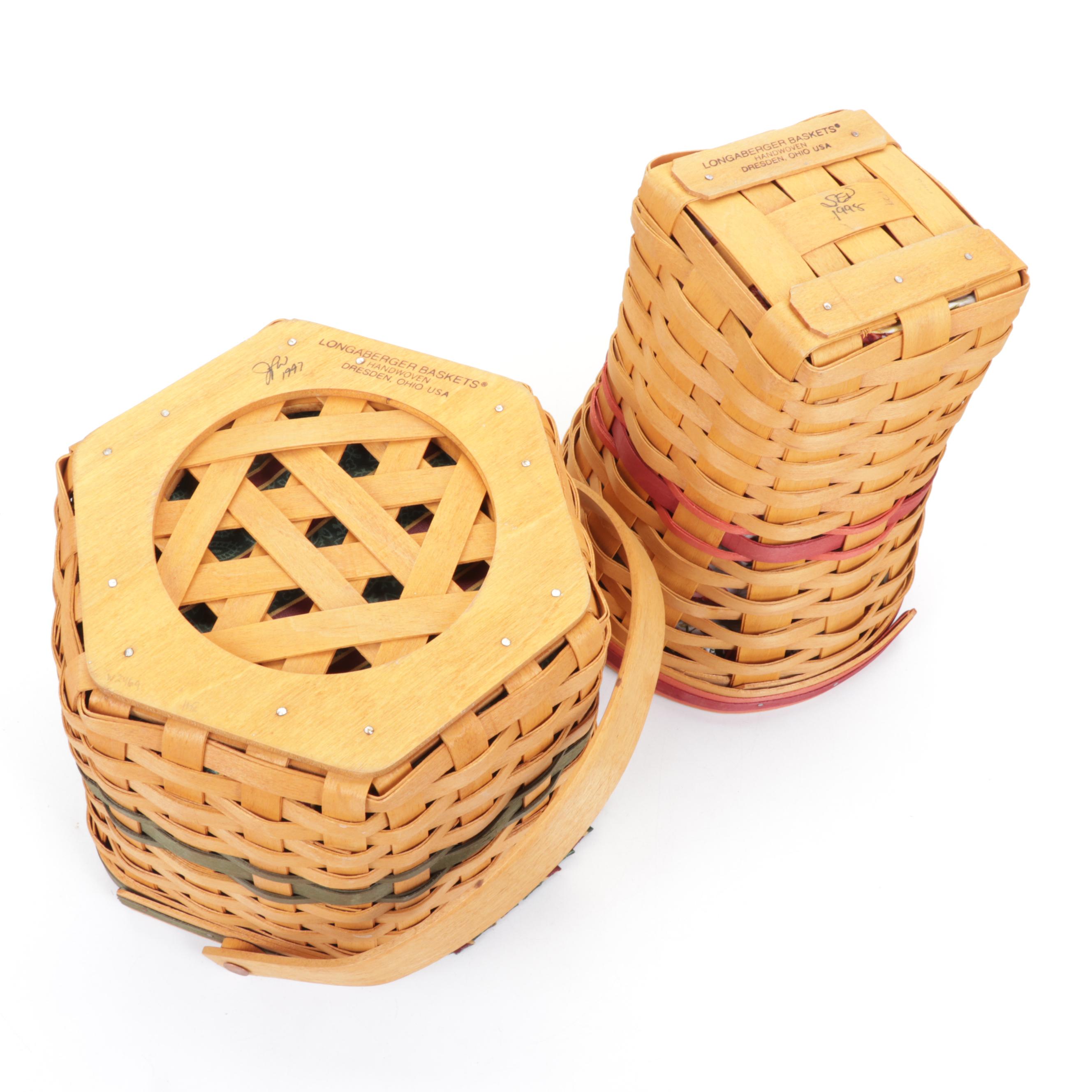 Longaberger and Royce Craft Basket Collection With Liners