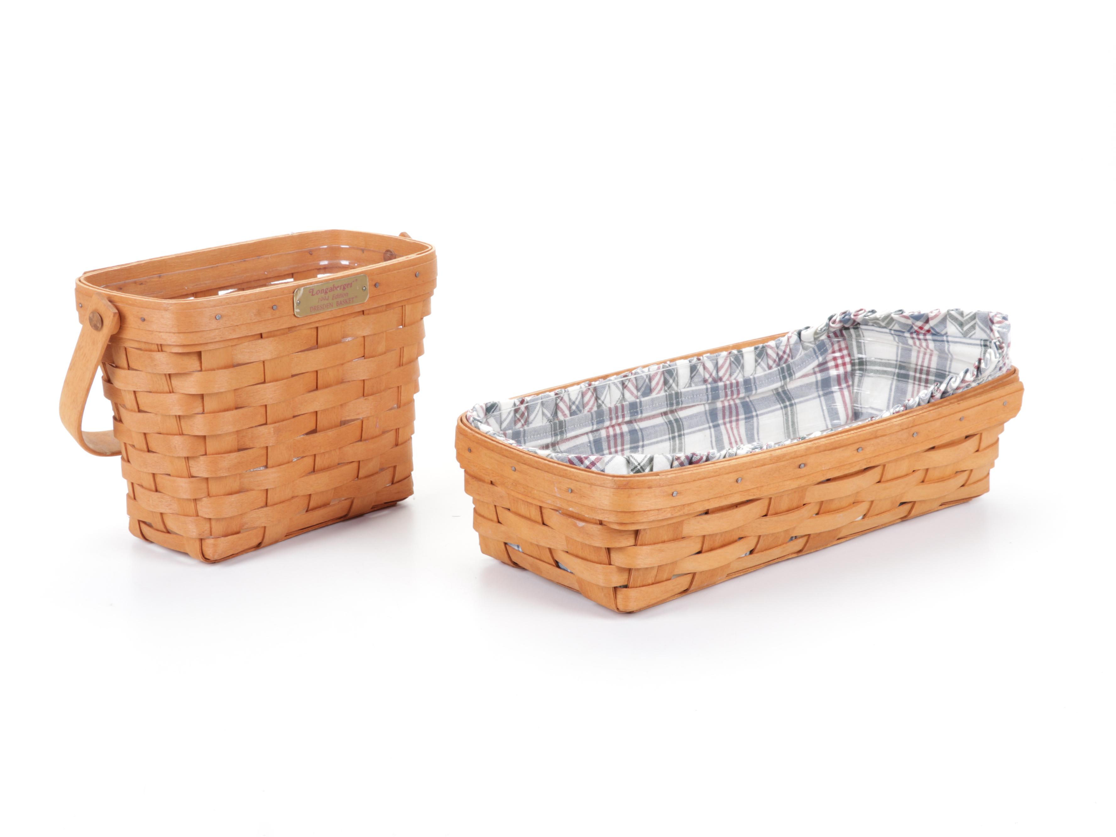 Longaberger and Royce Craft Basket Collection With Liners