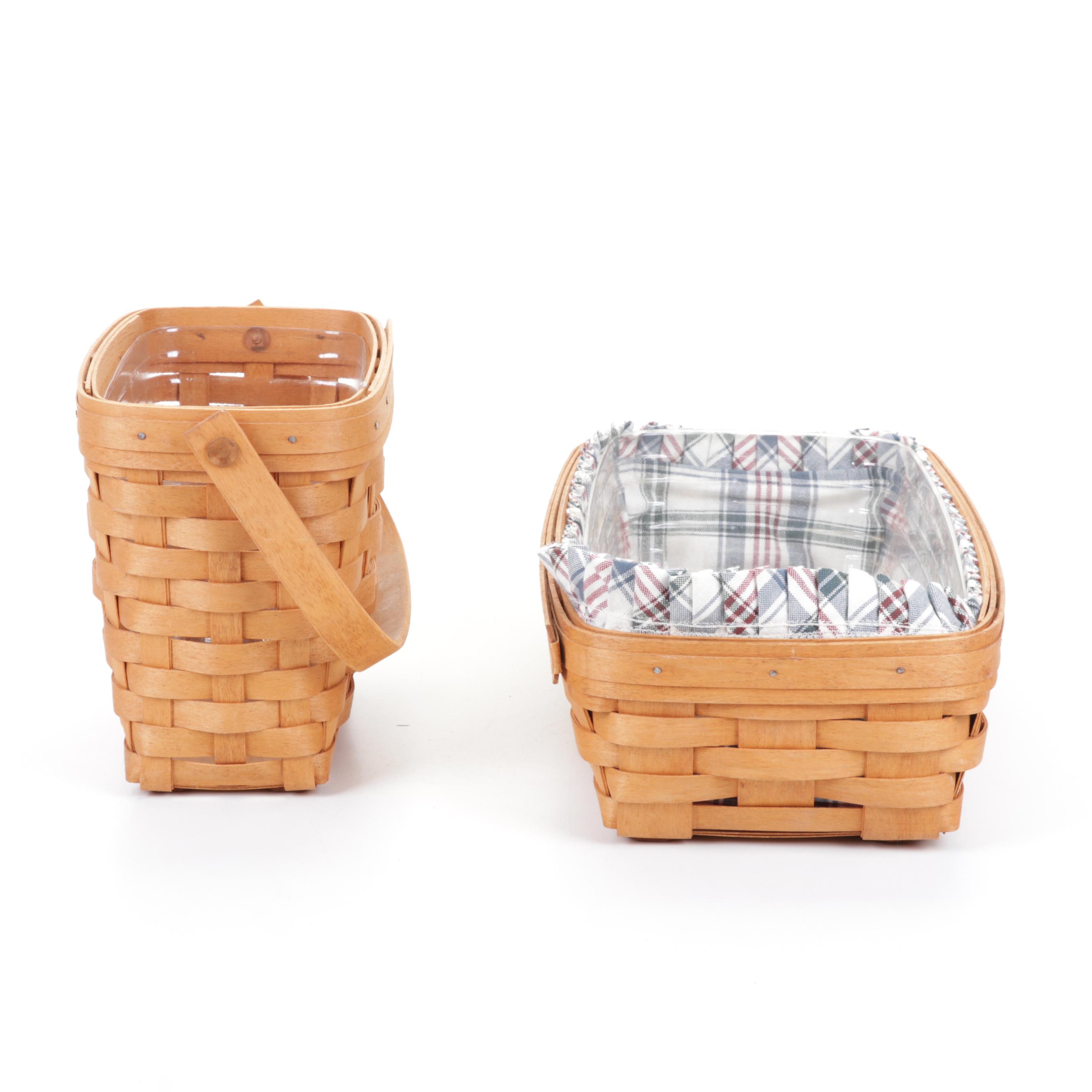Longaberger and Royce Craft Basket Collection With Liners