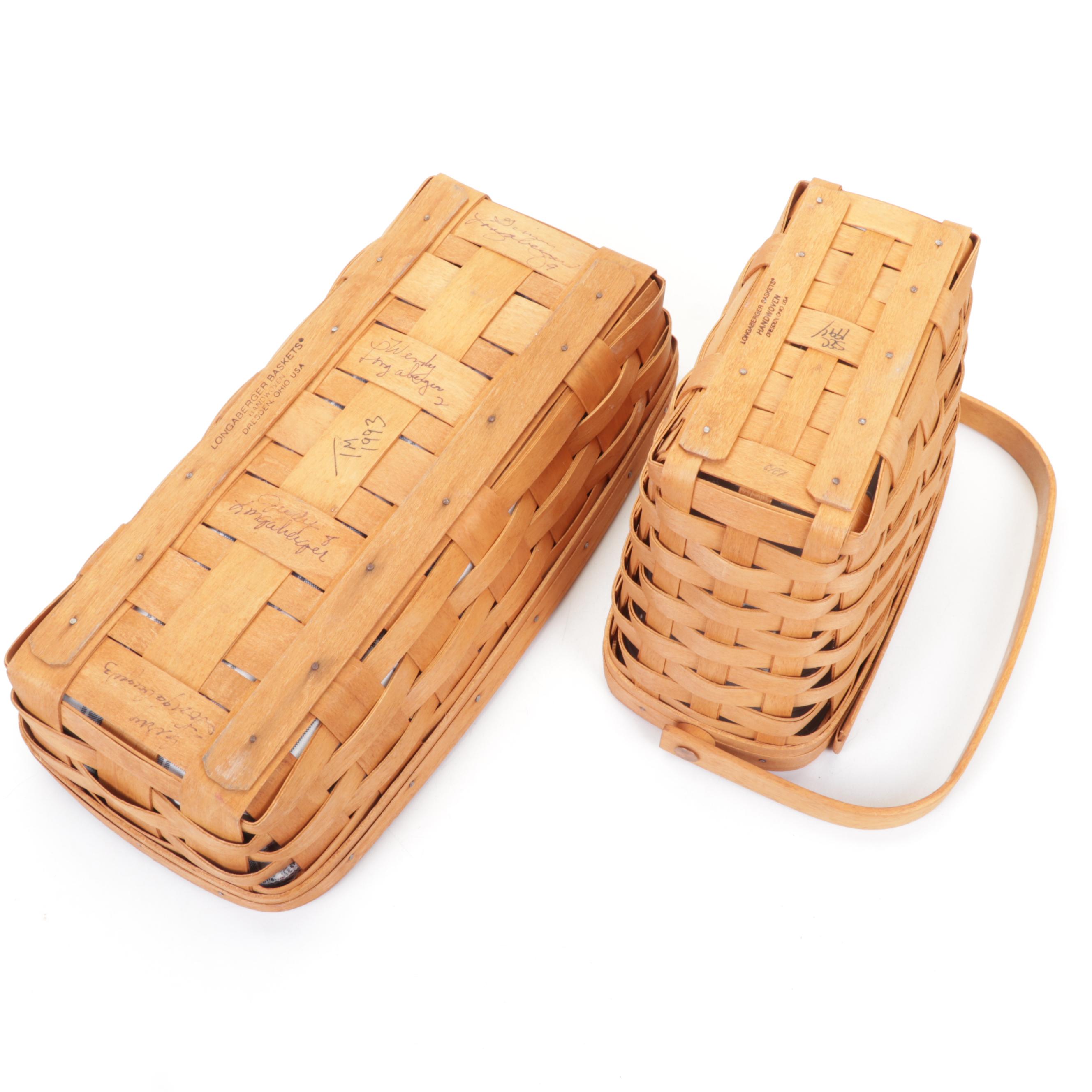 Longaberger and Royce Craft Basket Collection With Liners